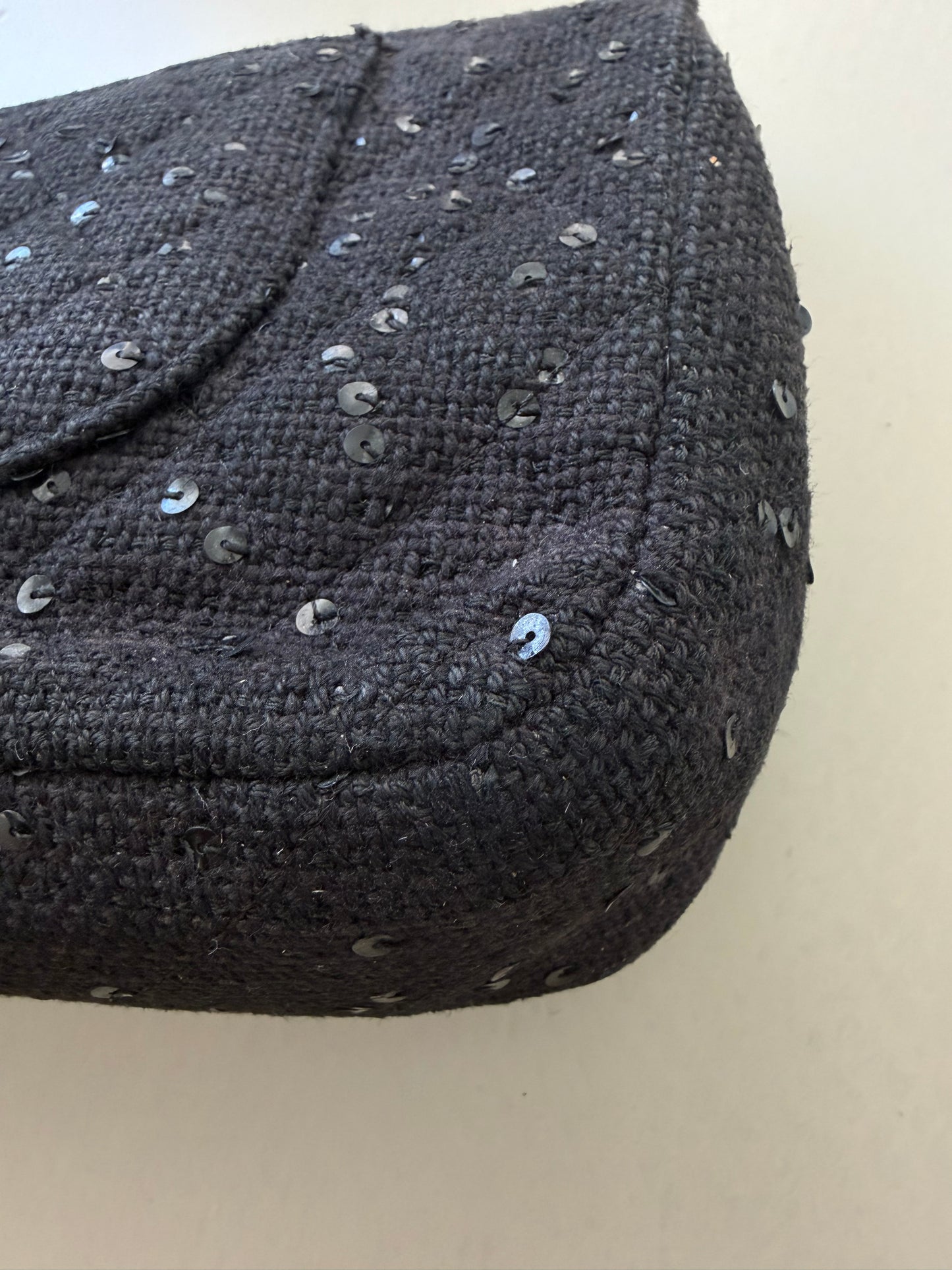 Chanel Tweed Sequin Flap Bag – Black SHW