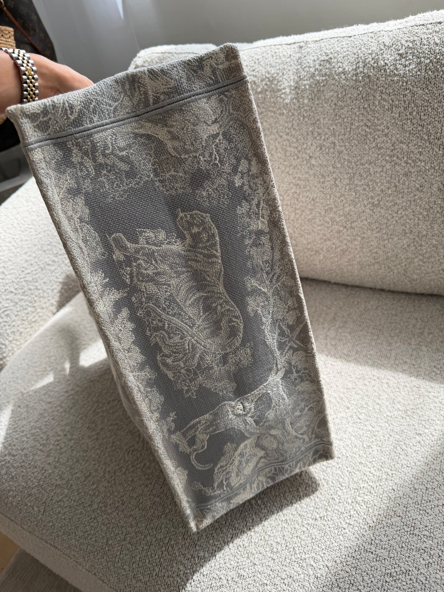 Christian Dior Book Tote Large – Grey Toile de Jouy