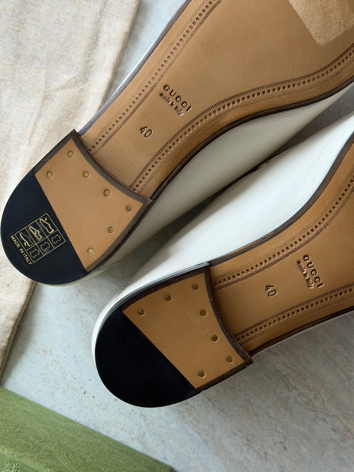 Gucci Leather Loafers – Råhvid / Creme - 40