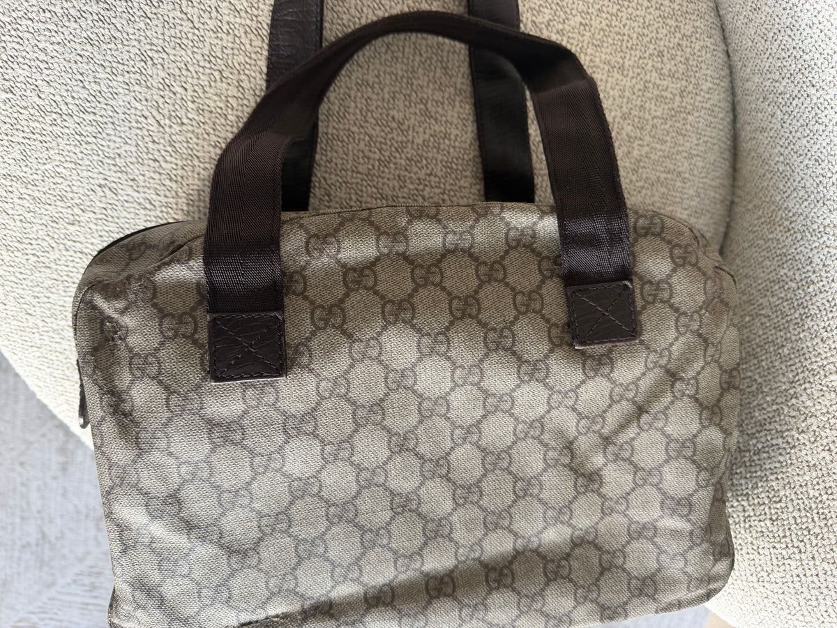 Gucci GG Supreme Boston Double Pocket Handbag
