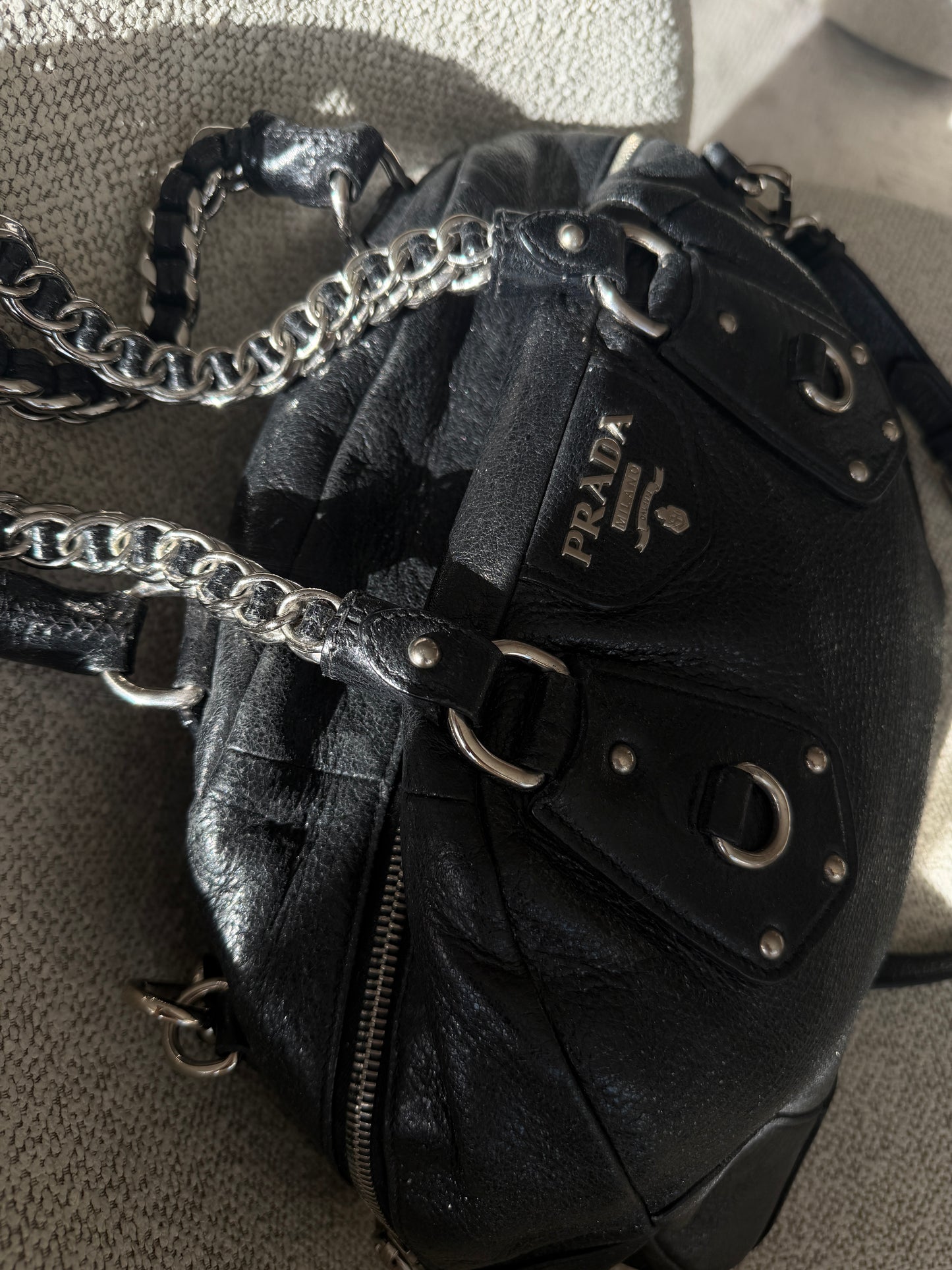 Prada Chain Leather Shoulder Bag