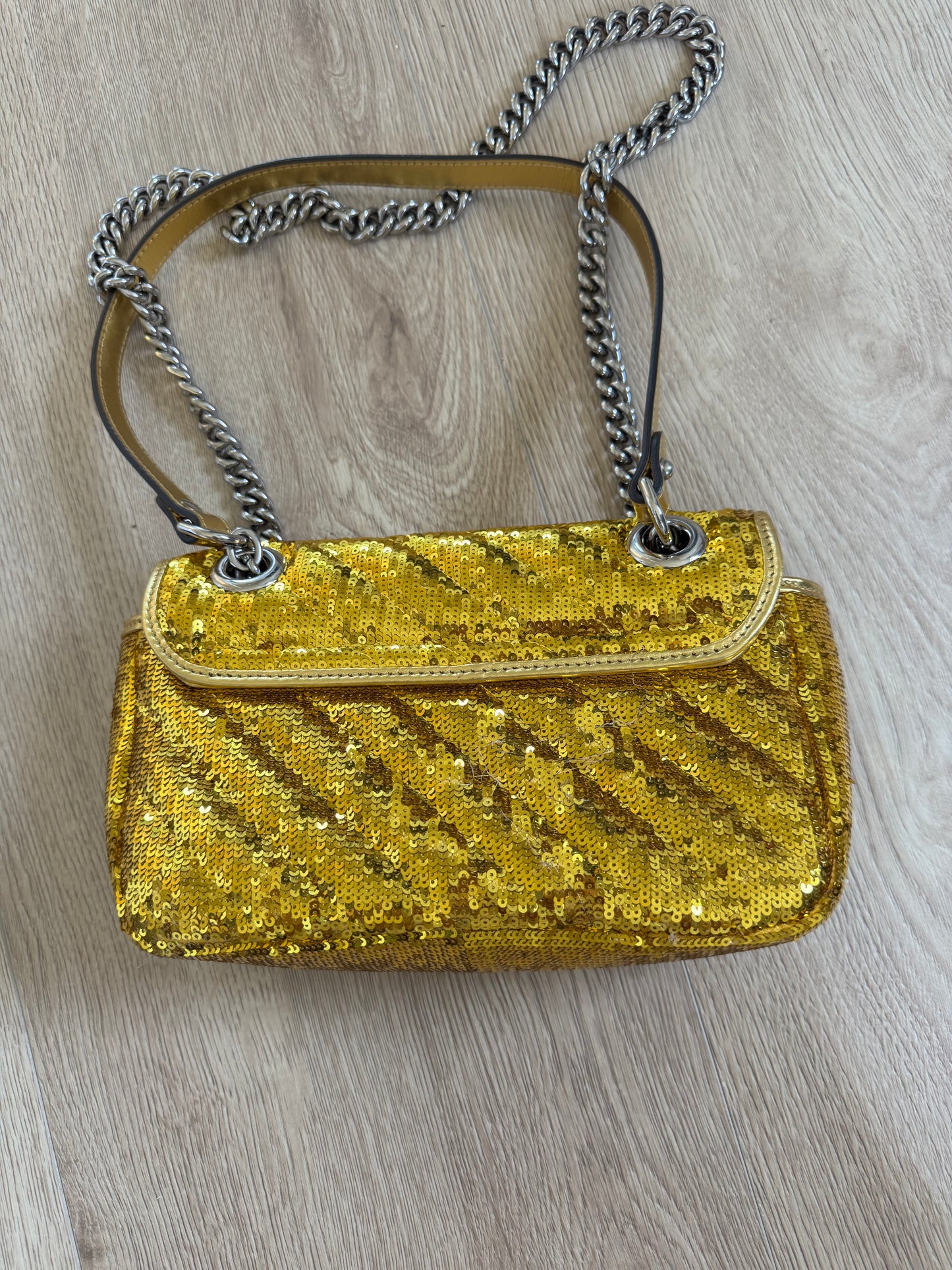 Gucci Marmont gold Glitter Bag