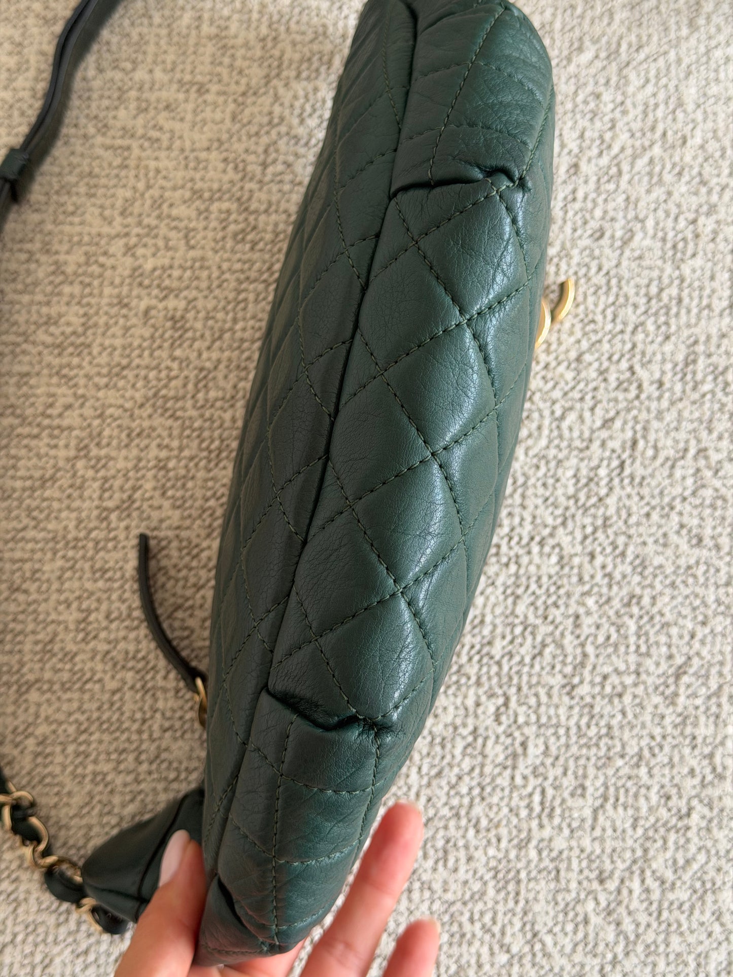 Chanel Quilted Banane Belt Bag – Dark Green