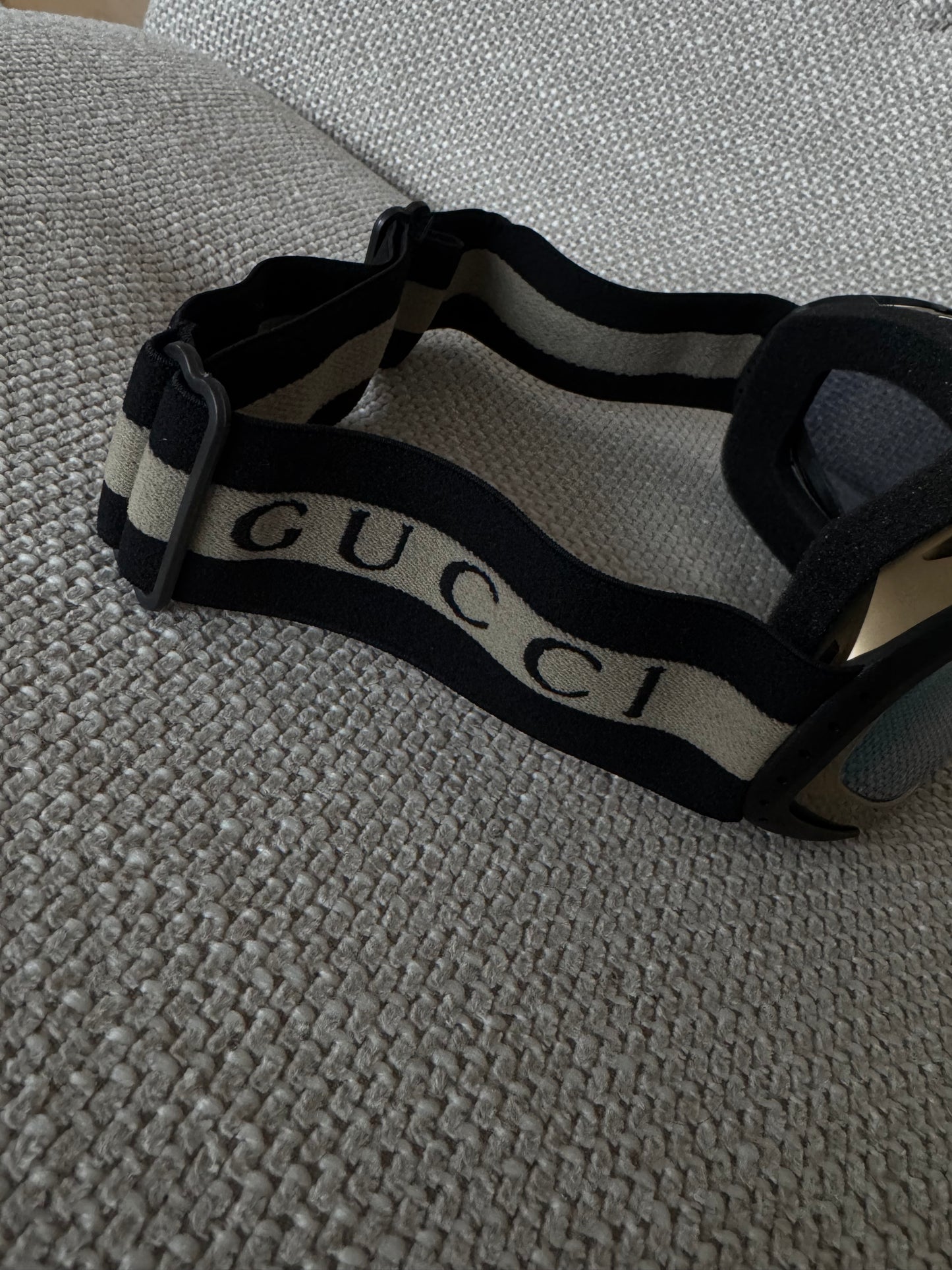 Gucci Ski Goggles – Gold / black Flash Lens skibriller