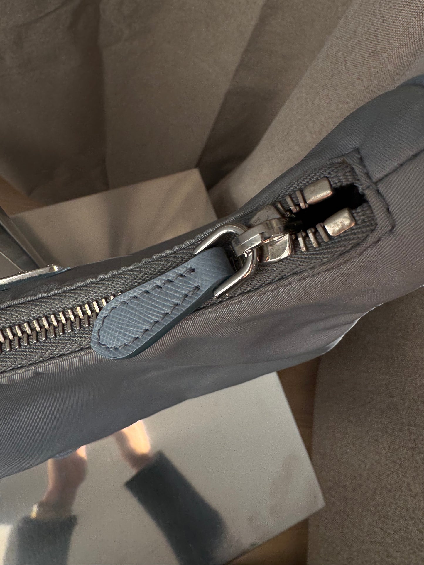 Prada Blue Nylon Re-Edition crossbody shoulder Bag