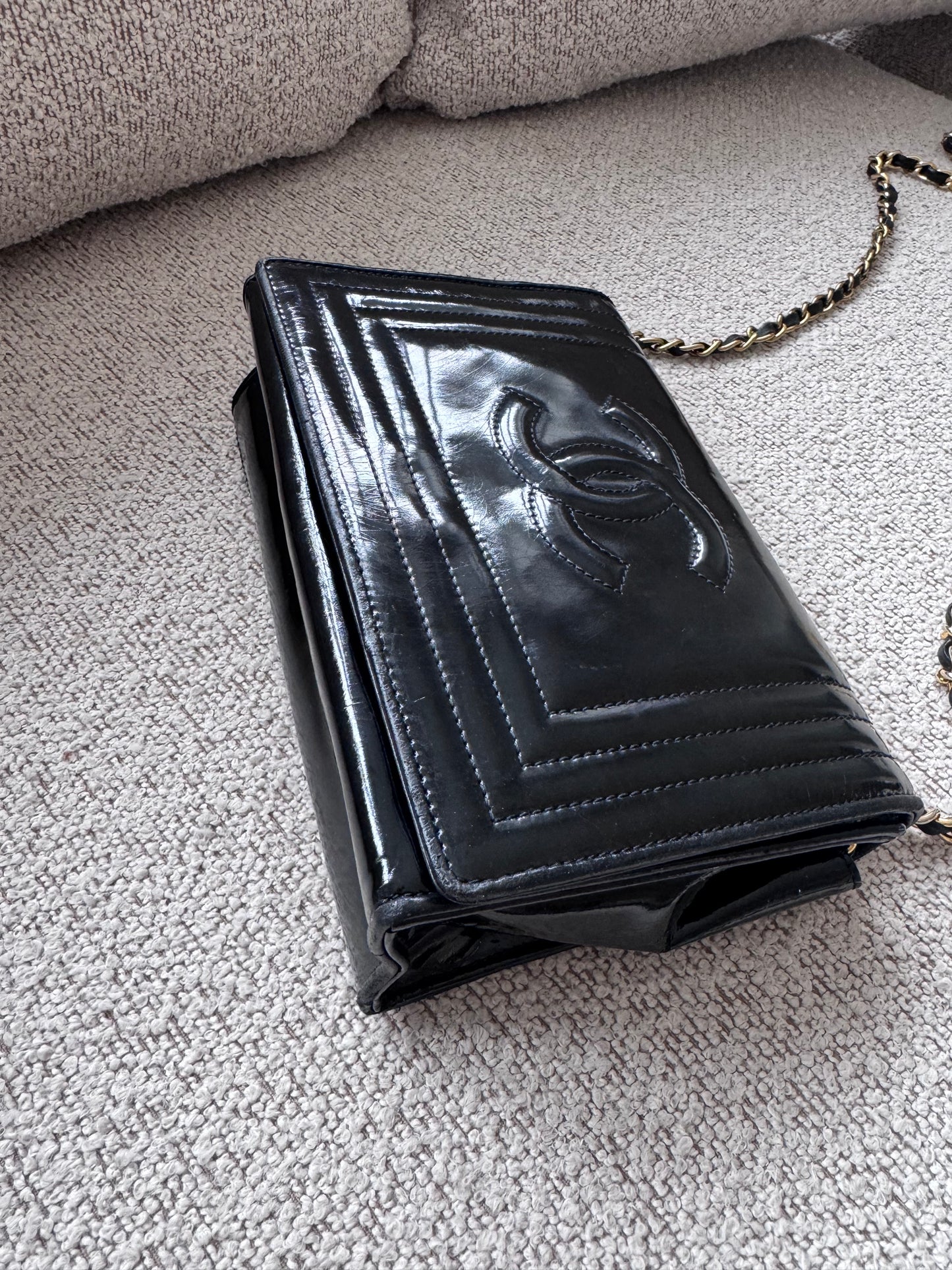 Chanel Black Patent flap bag