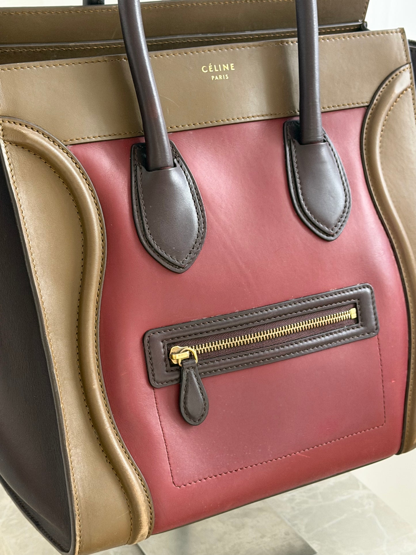 Céline Luggage Tote – Tri-Color