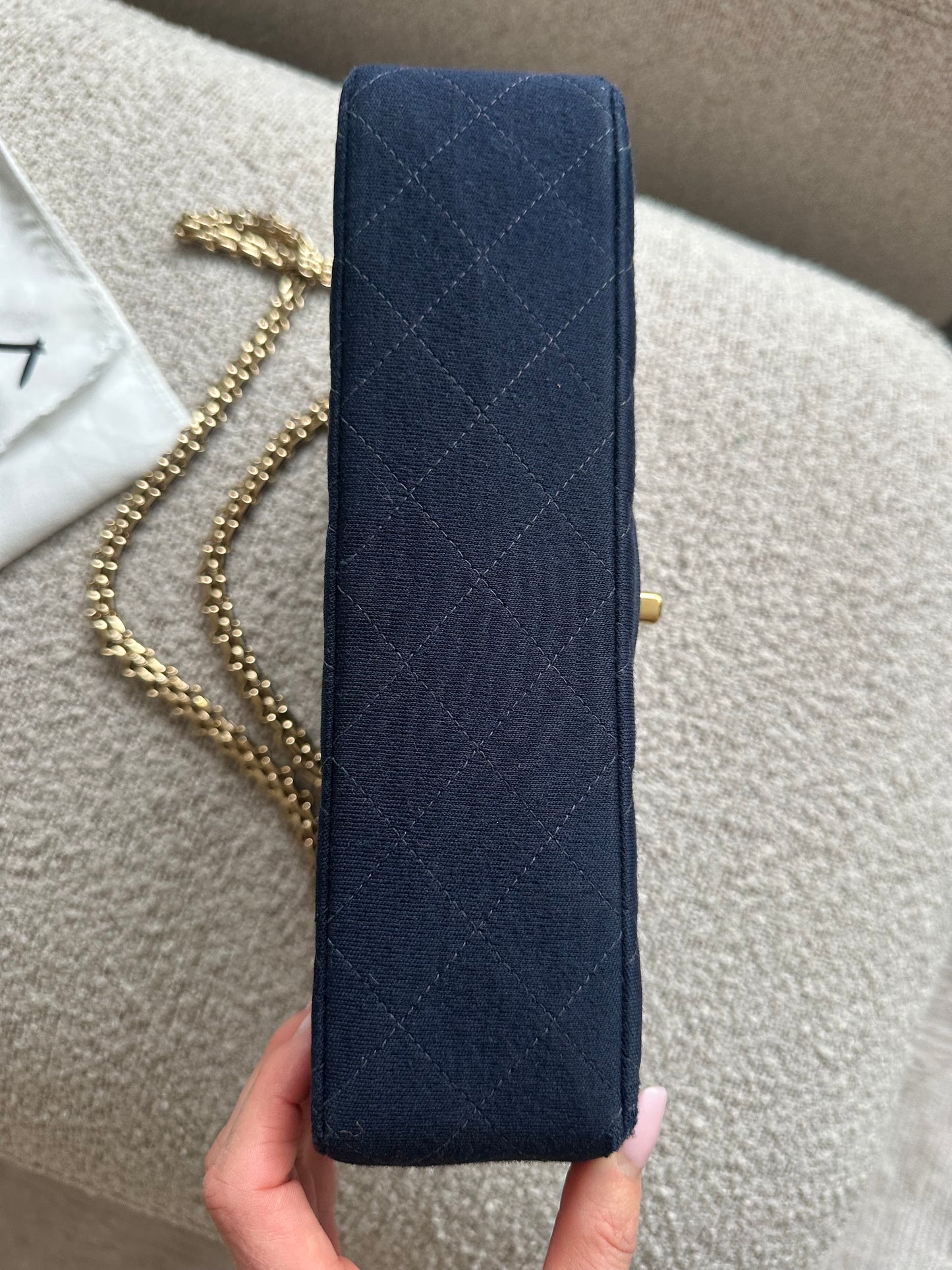 Chanel Classic Double Flap | Navy fabric