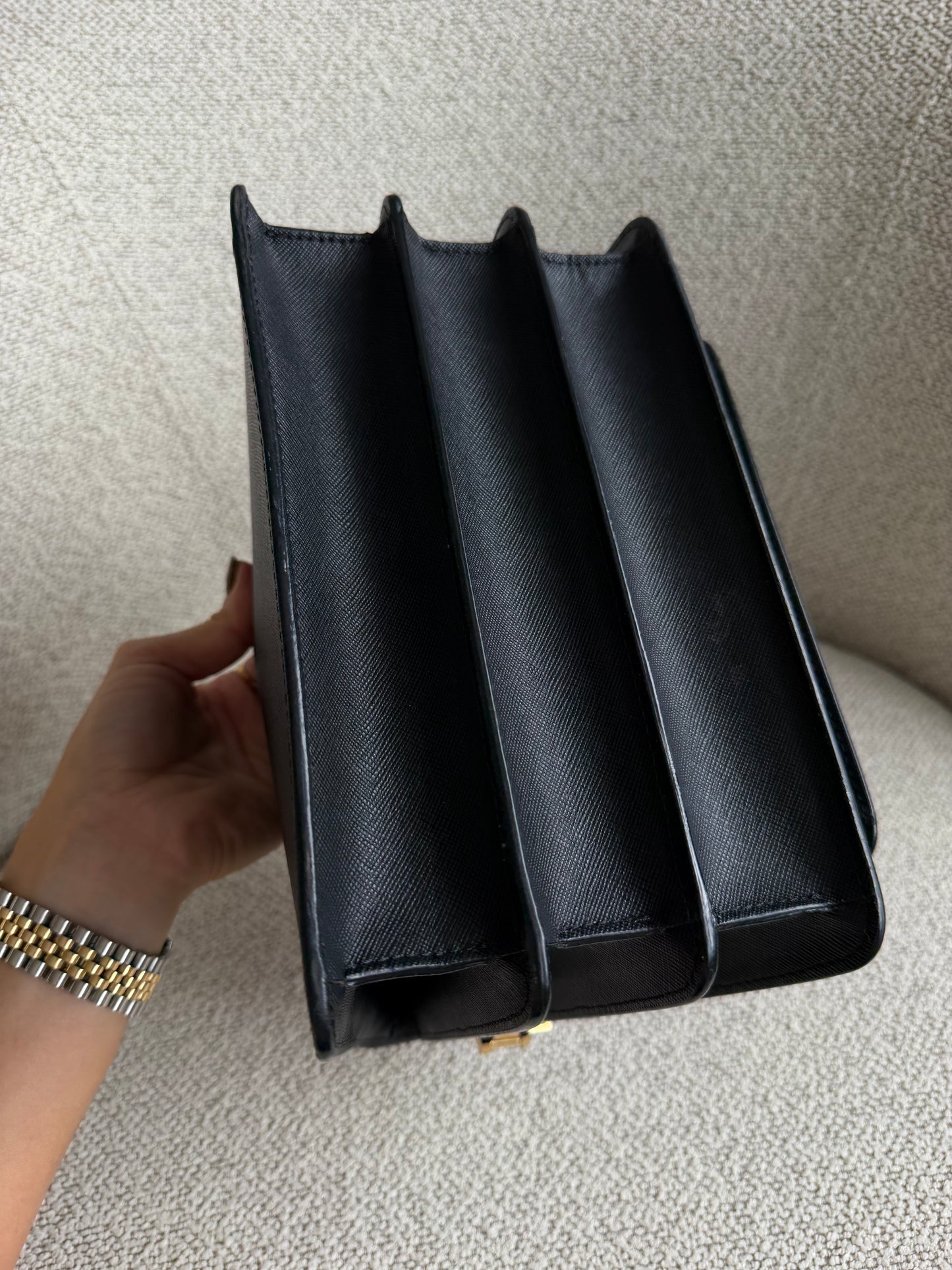 Marni Trunk Bag Saffiano leather 23 – Black