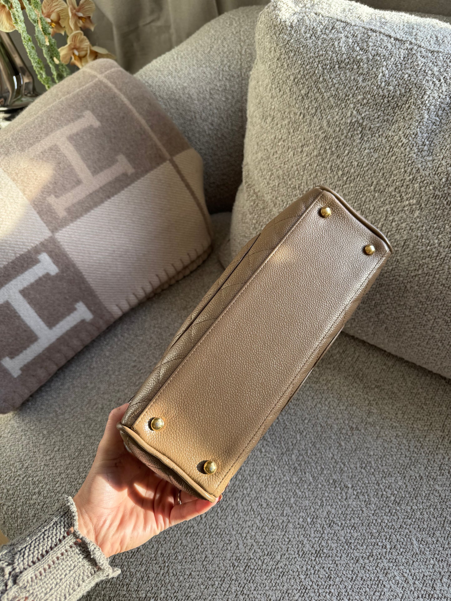 Chanel CC Bowling bag - caviar leather Taupe