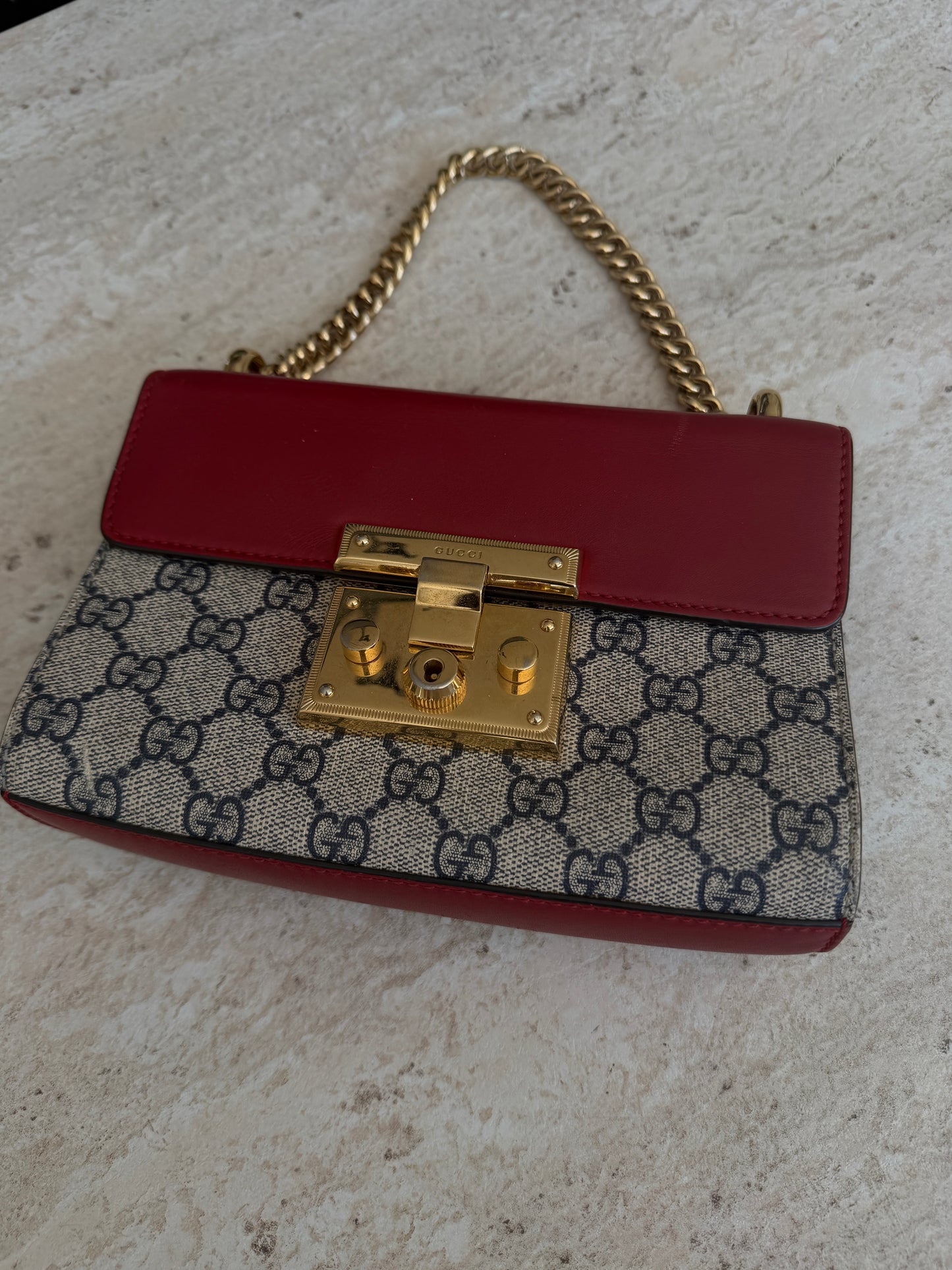Gucci Padlock red crossbody bag