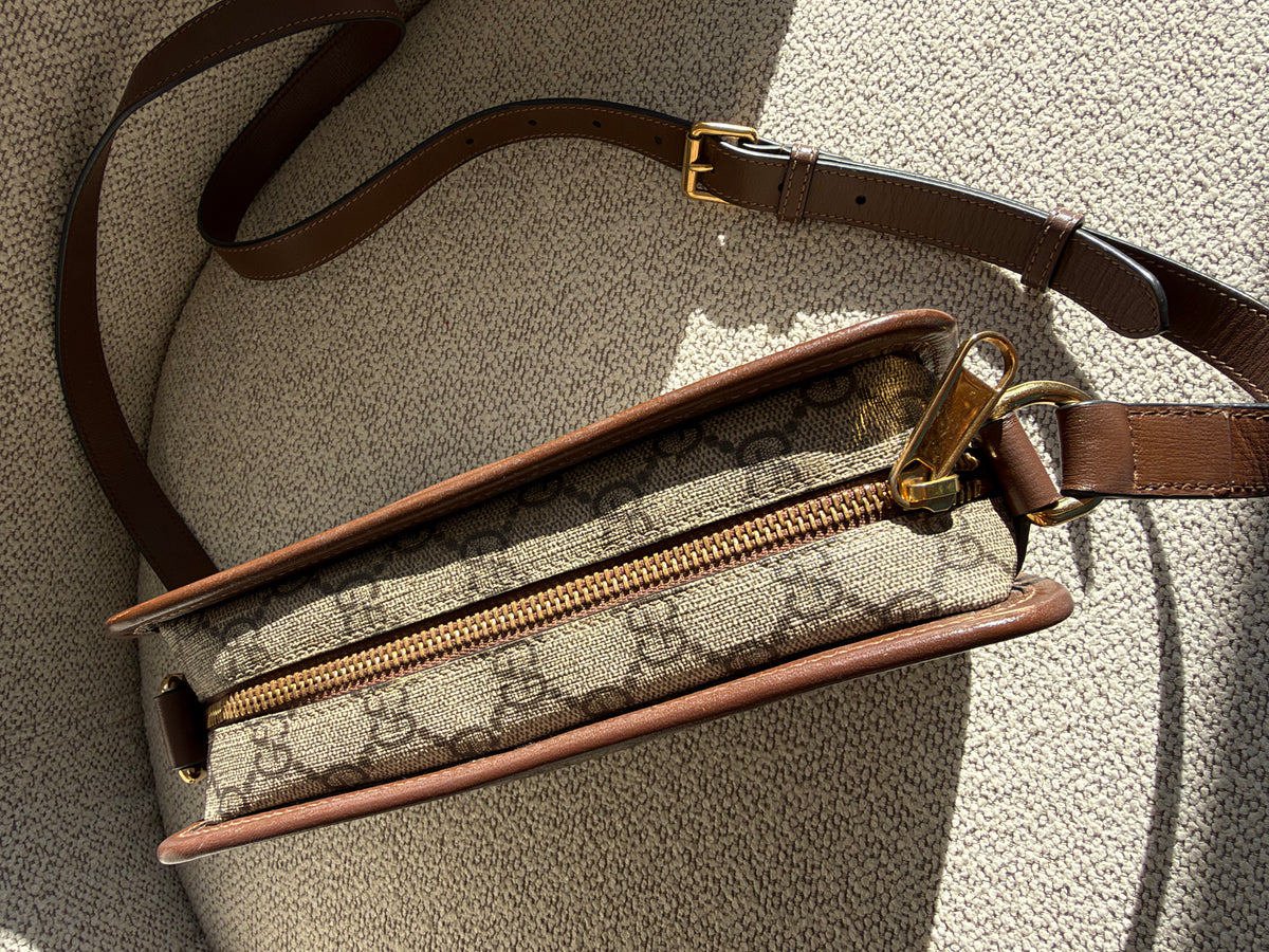Gucci GG Canvas Leather Camera Bag – Beige / Brown