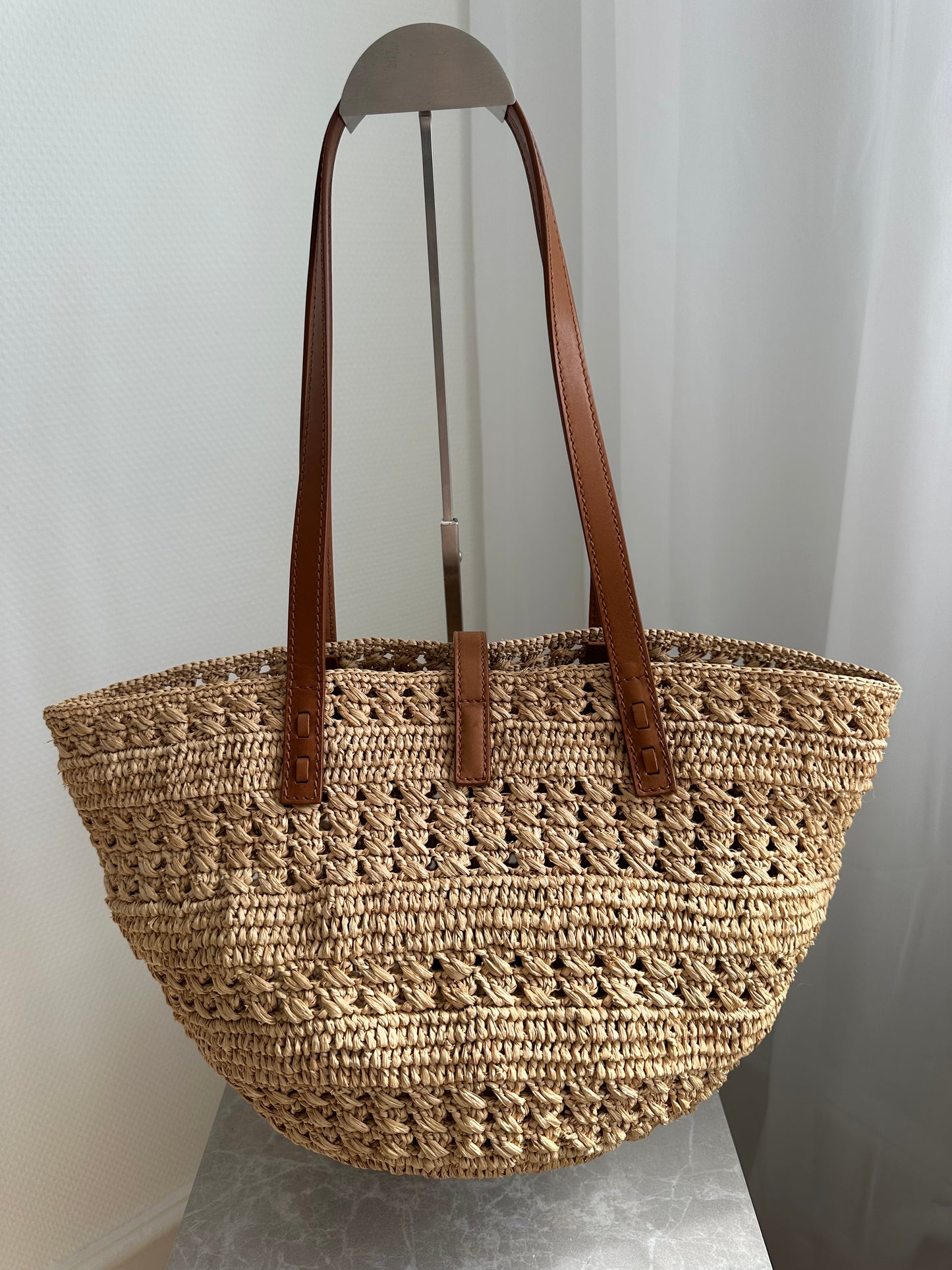 Saint Laurent Panier Raffia Tote
