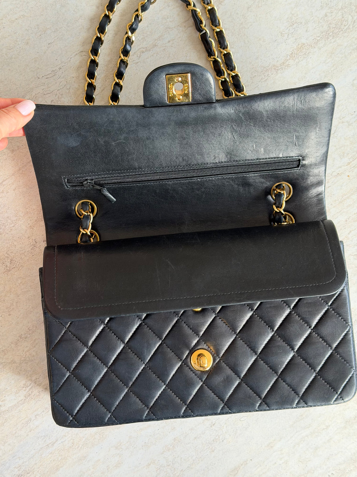 Chanel Medium Classic Double Flap – Black / 24K Gold-Plated Hardware
