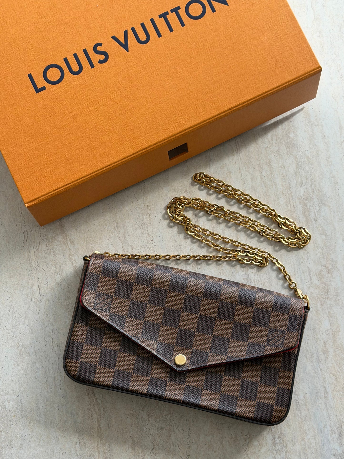 Louis Vuitton Félicie Pochette – Damier Ebène