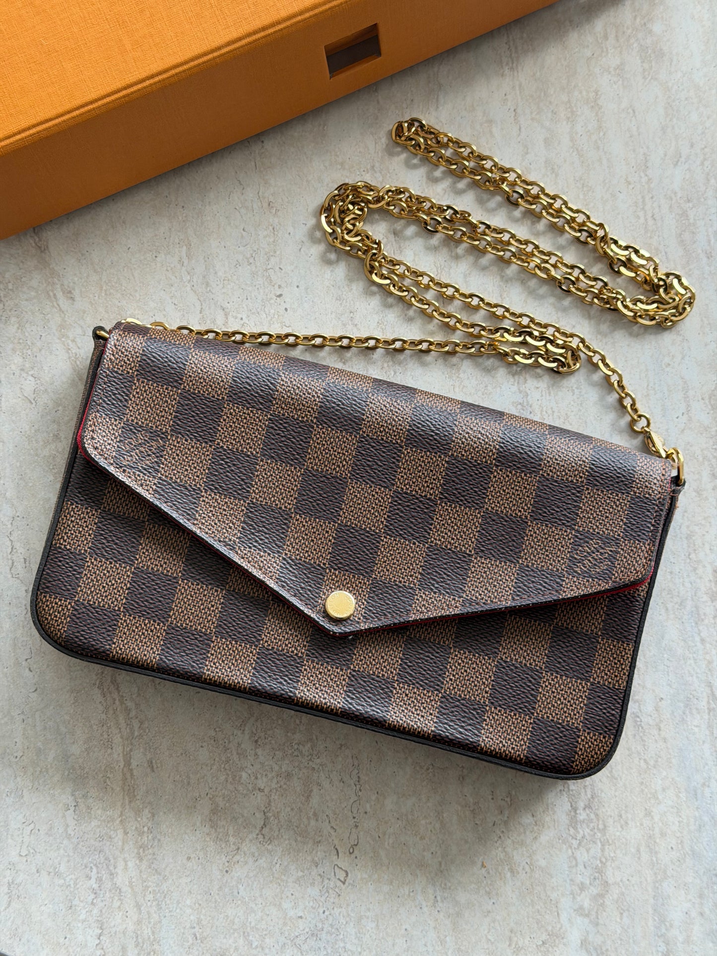 Louis Vuitton Félicie Pochette – Damier Ebène