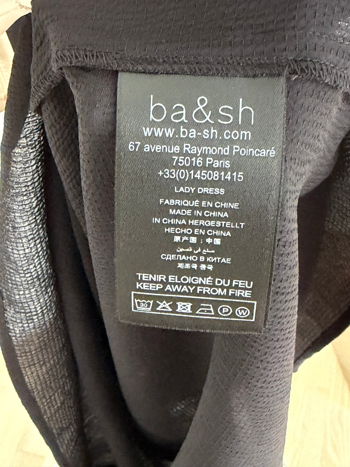 ba&sh Kane sort maxi-kjole med cut-outs