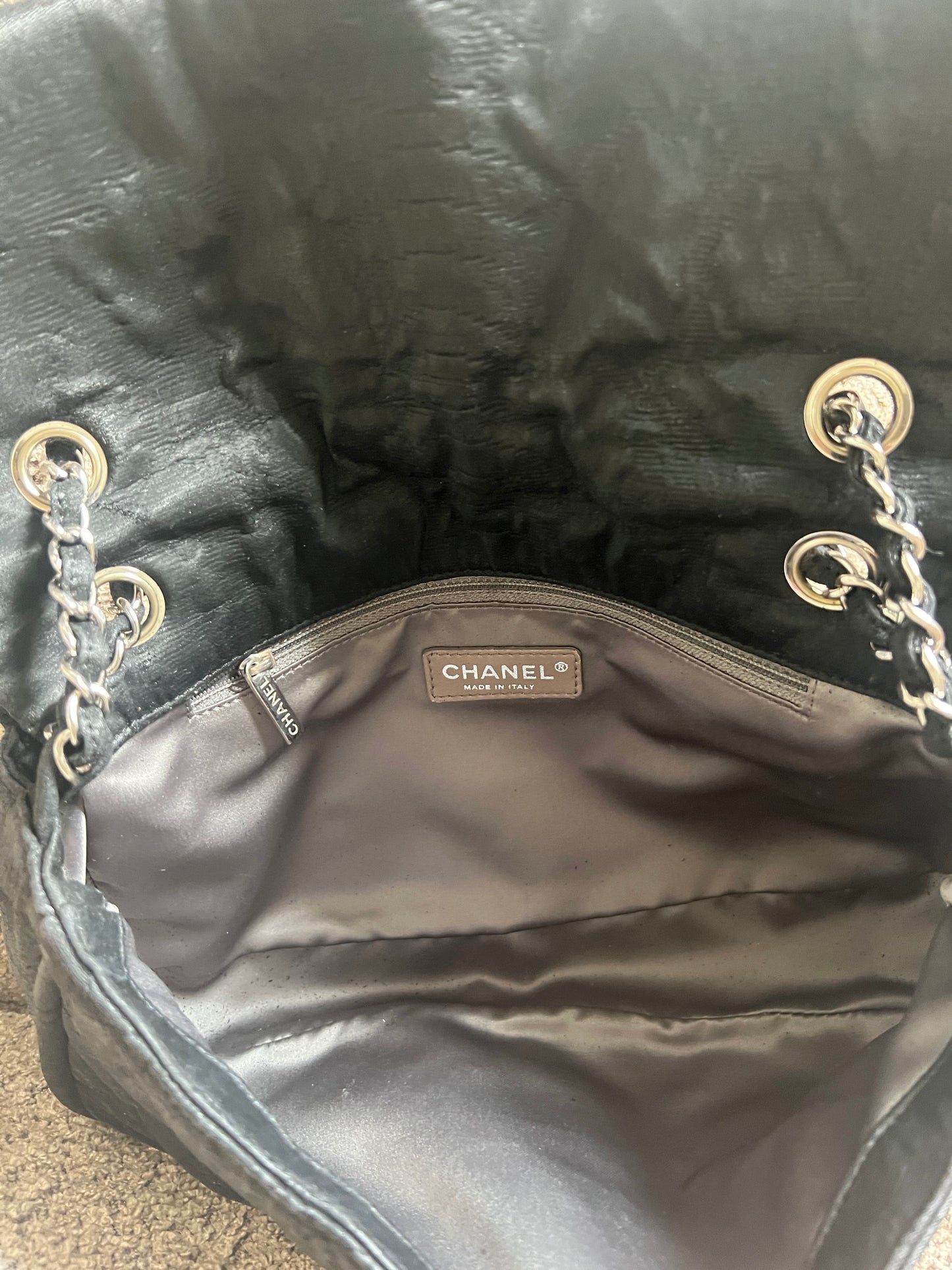 Chanel coated Black Flap Bag