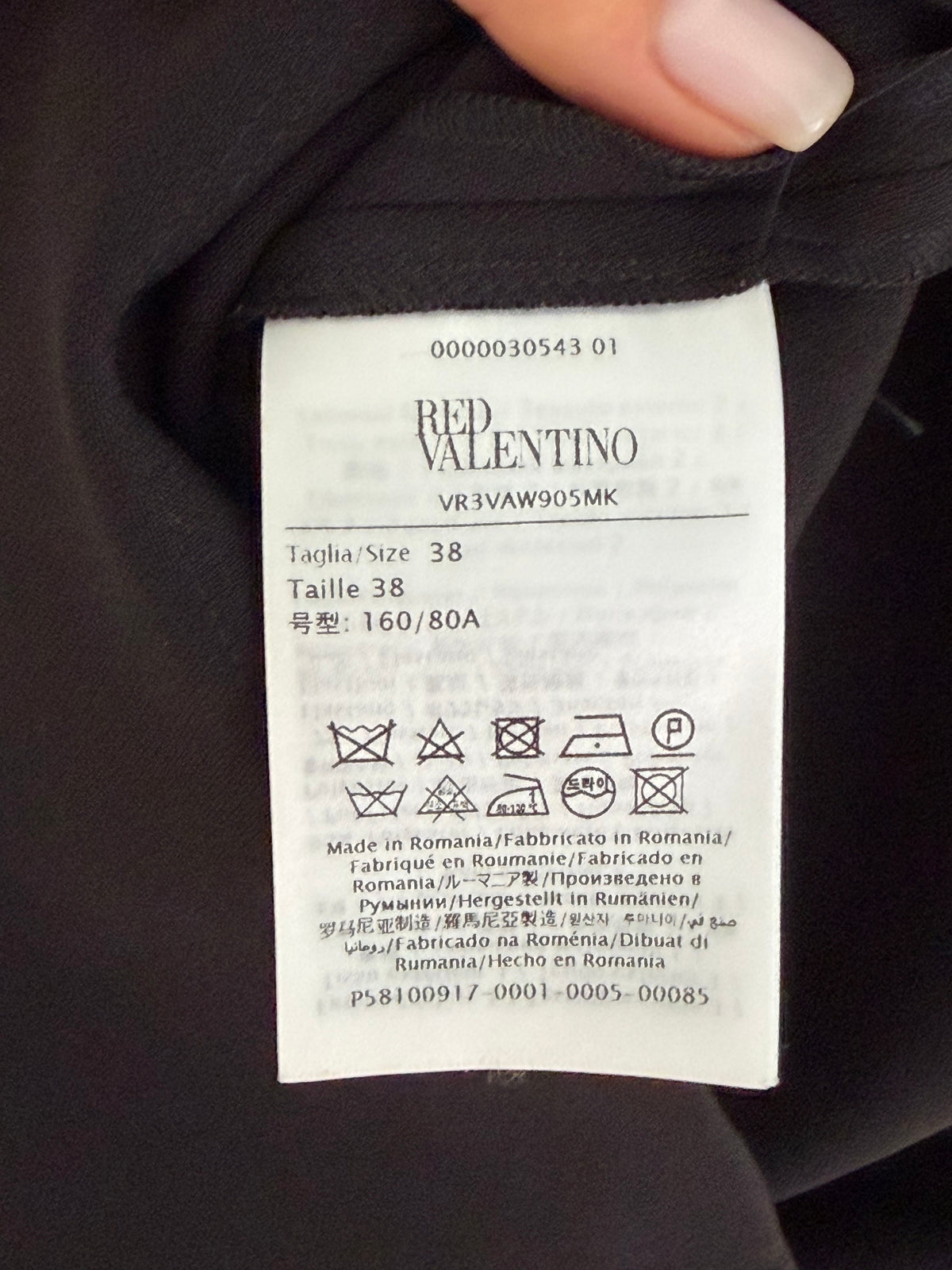 REDValentino sort minikjole med sløjfedetaljer
