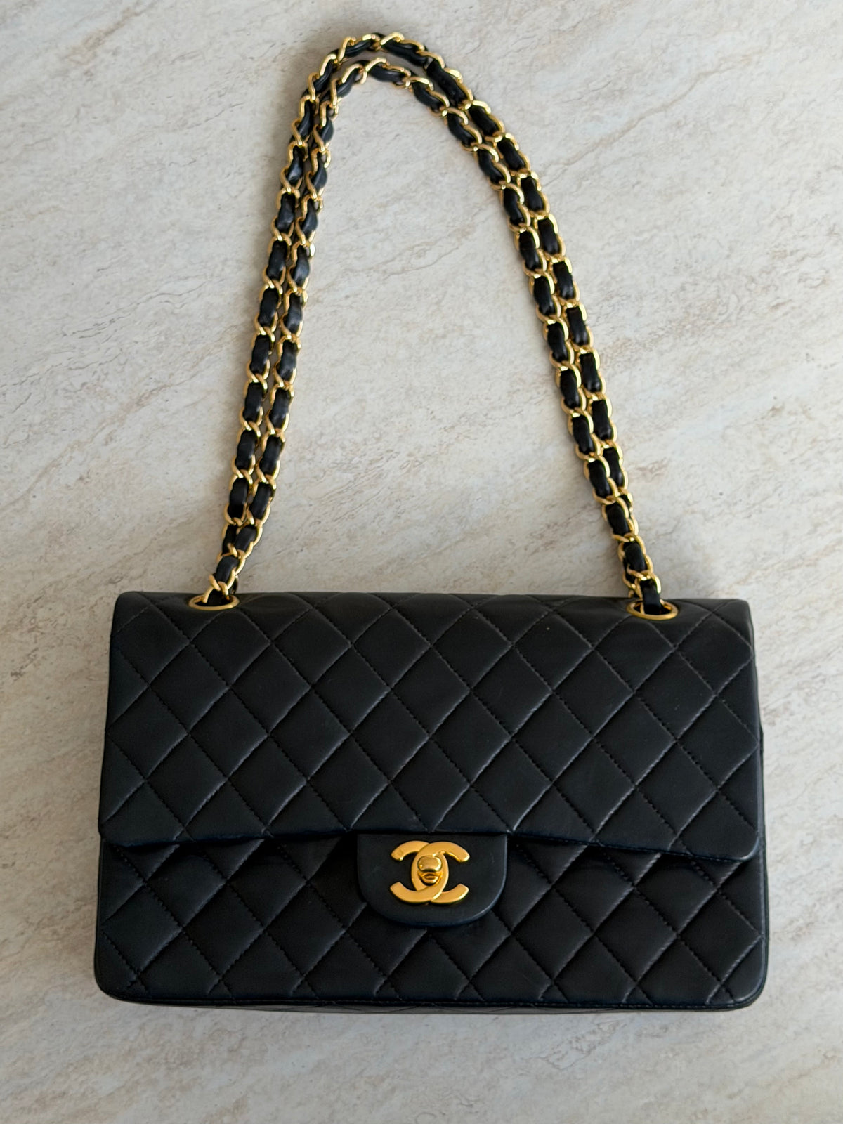 Chanel Medium Classic Double Flap – Black / 24K Gold-Plated Hardware