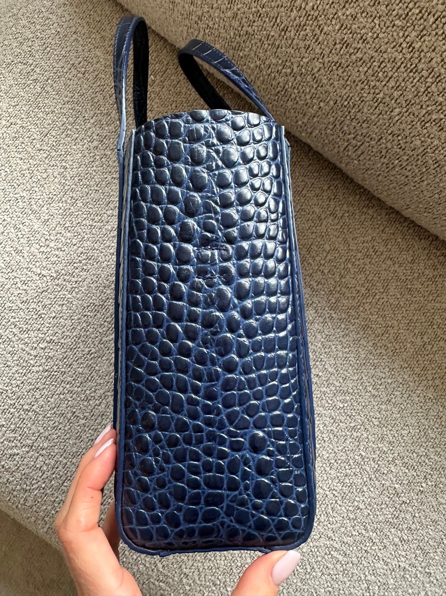 Balenciaga Everyday Tote Bag - Navy/Croco