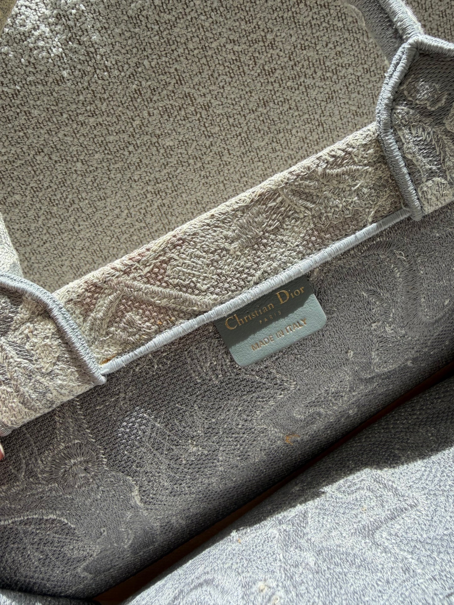 Christian Dior Book Tote Large – Grey Toile de Jouy