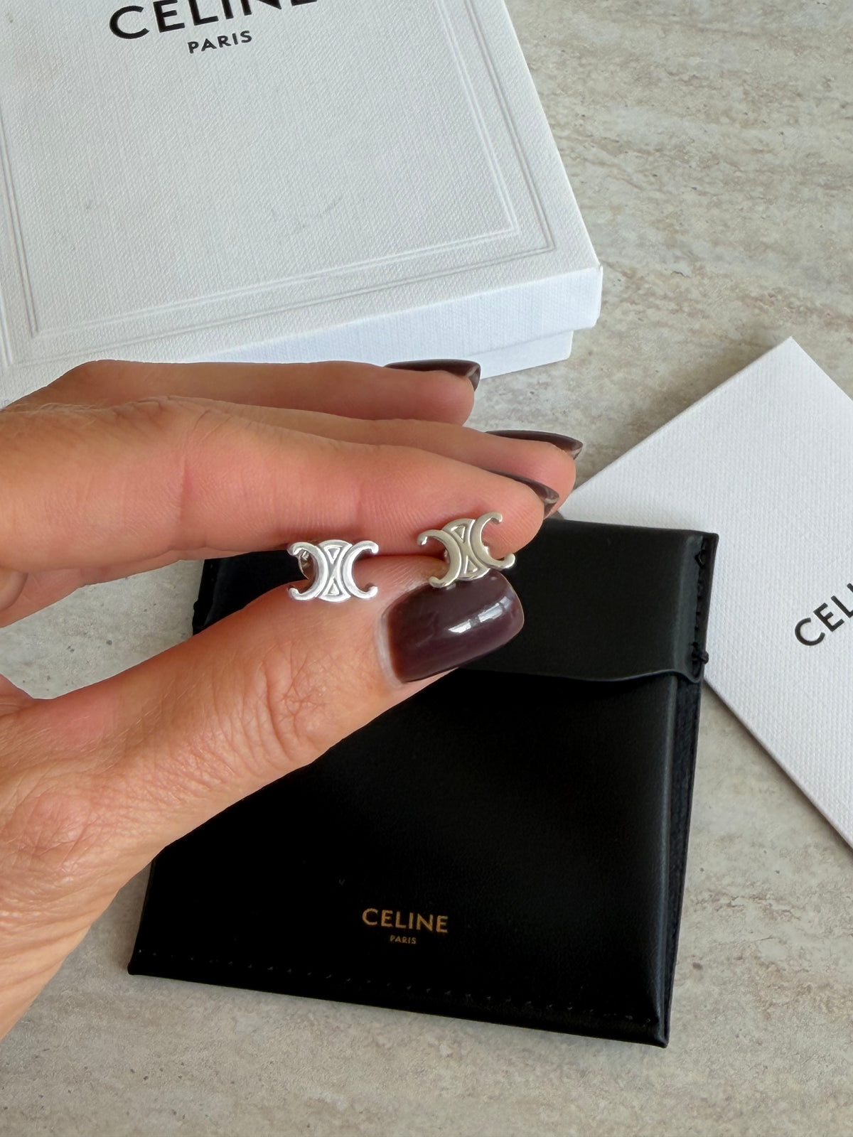 Celine Triomphe Stud Earrings