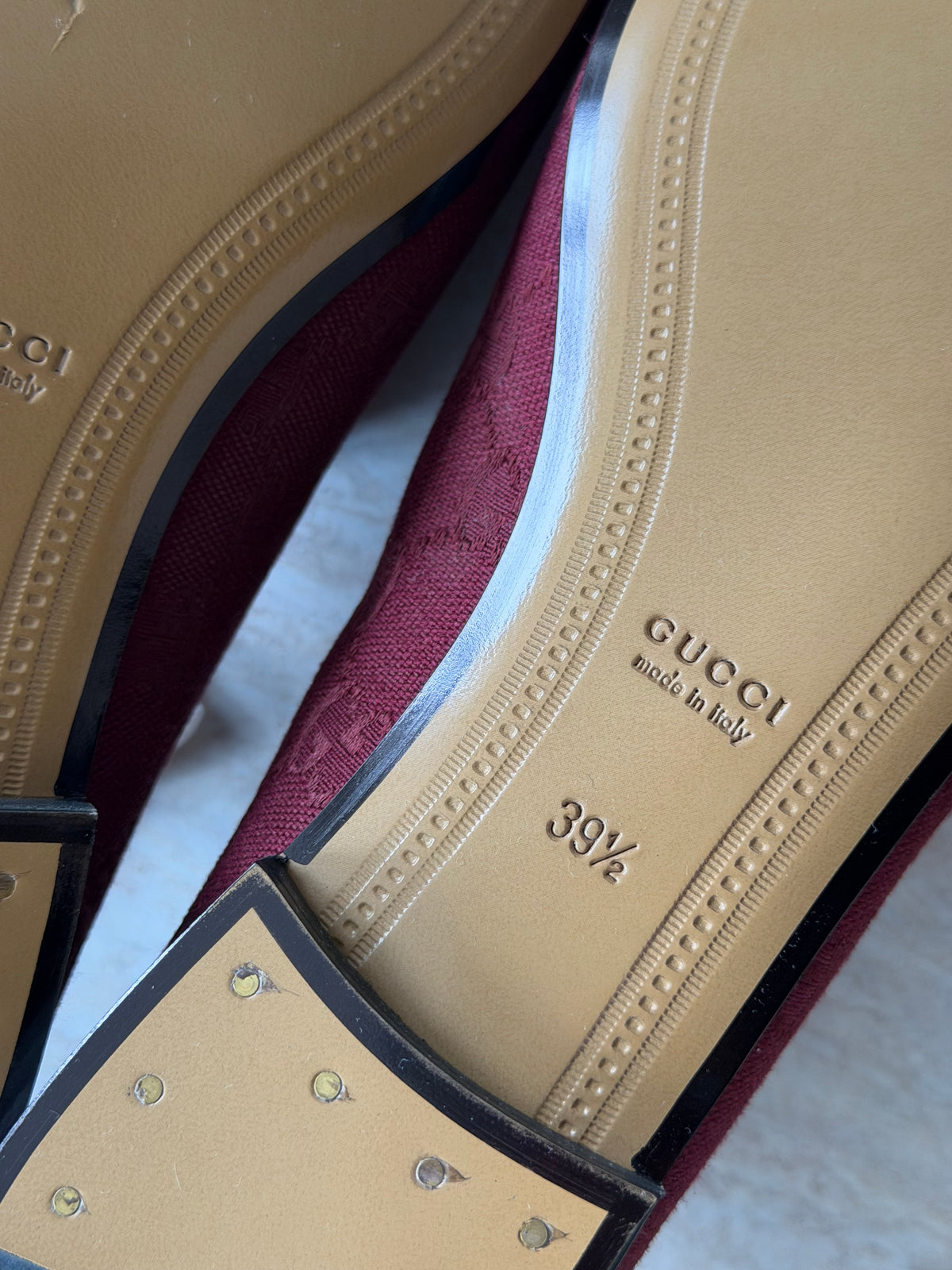 Gucci GG Canvas Loafers – Burgundy / Bordeaux - 39,5