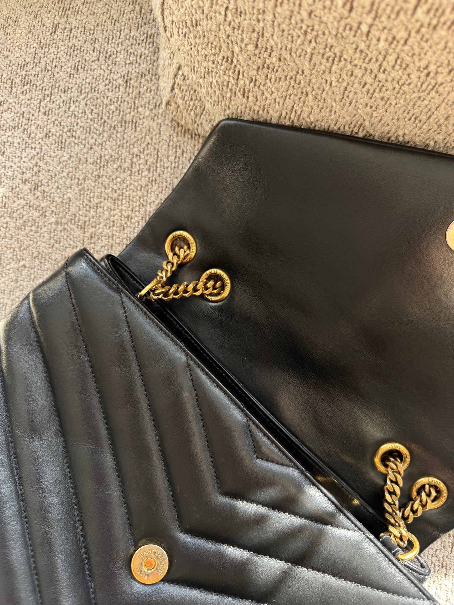 Saint Laurent YSL LouLou Medium Black Bag