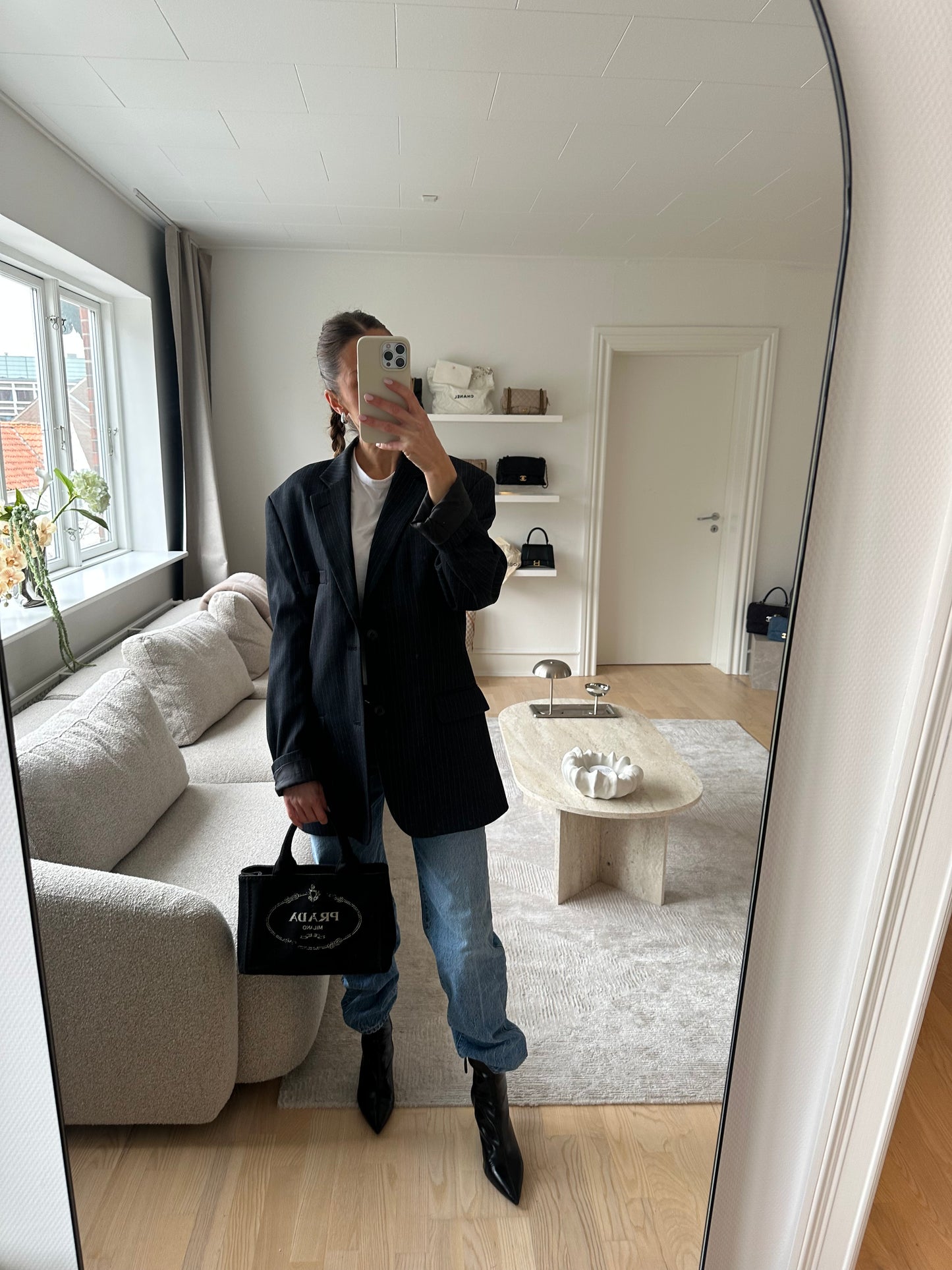 Prada Milano Canvas Mini Tote Bag - Black