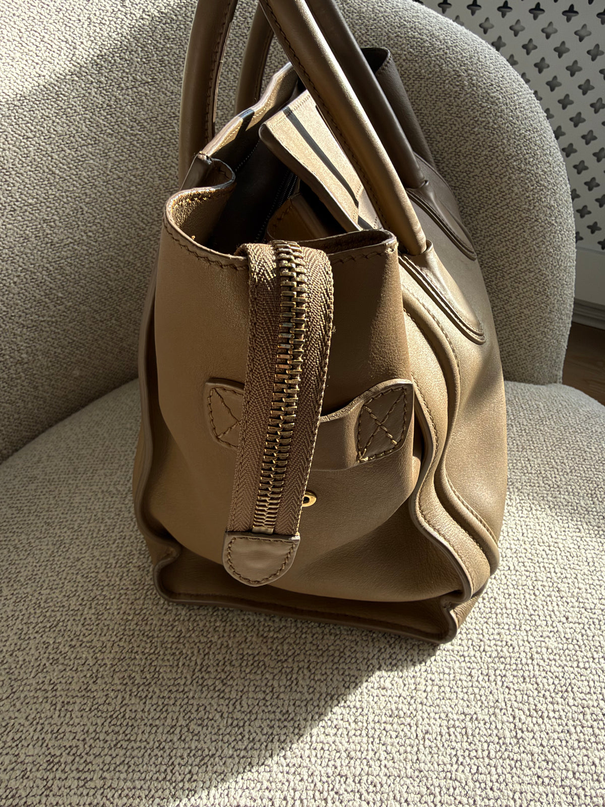 Celine Mini Luggage – Camel / Beige