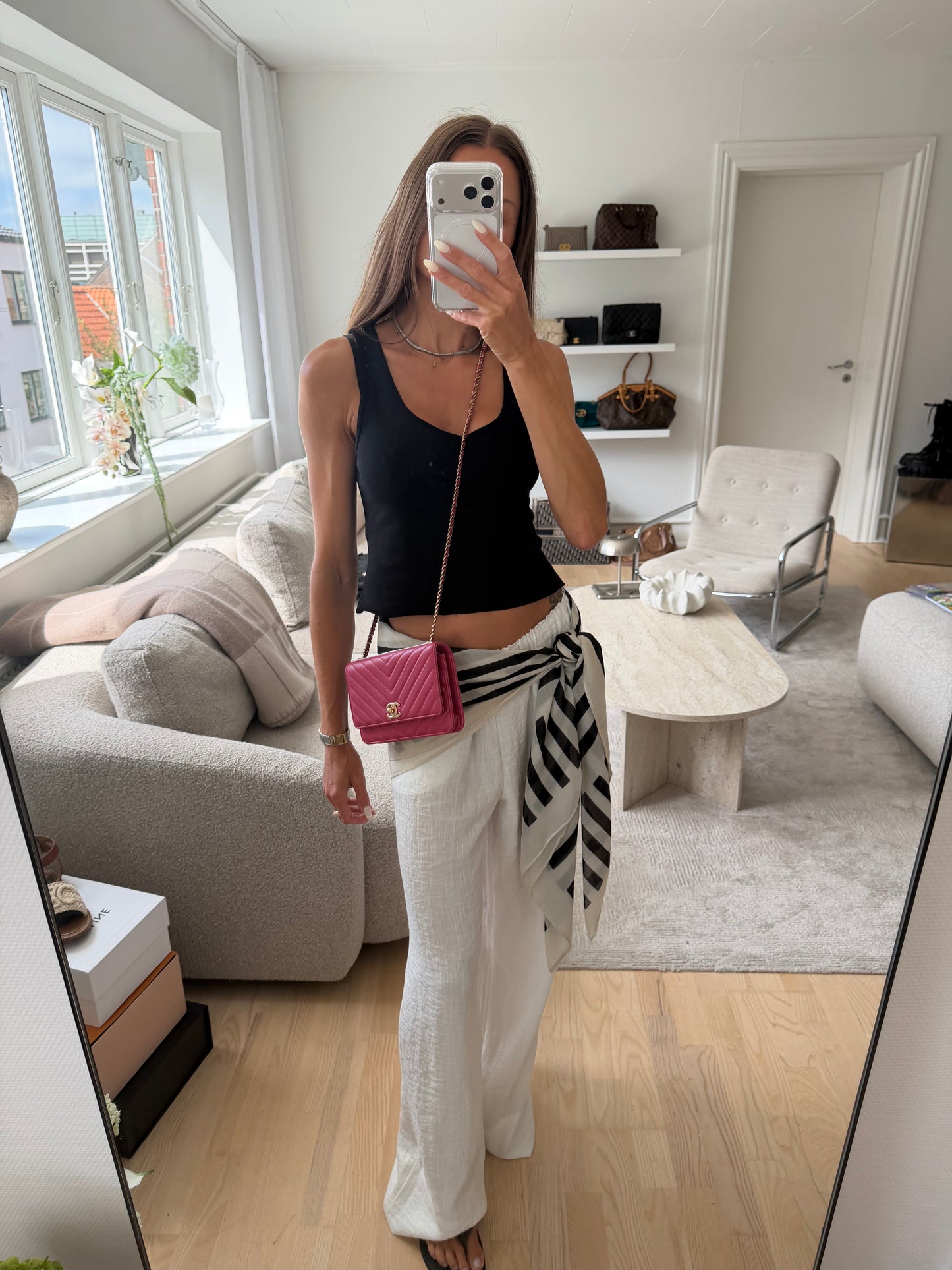 Chanel Trendy Chevron Wallet on Chain – Pink Lambskin
