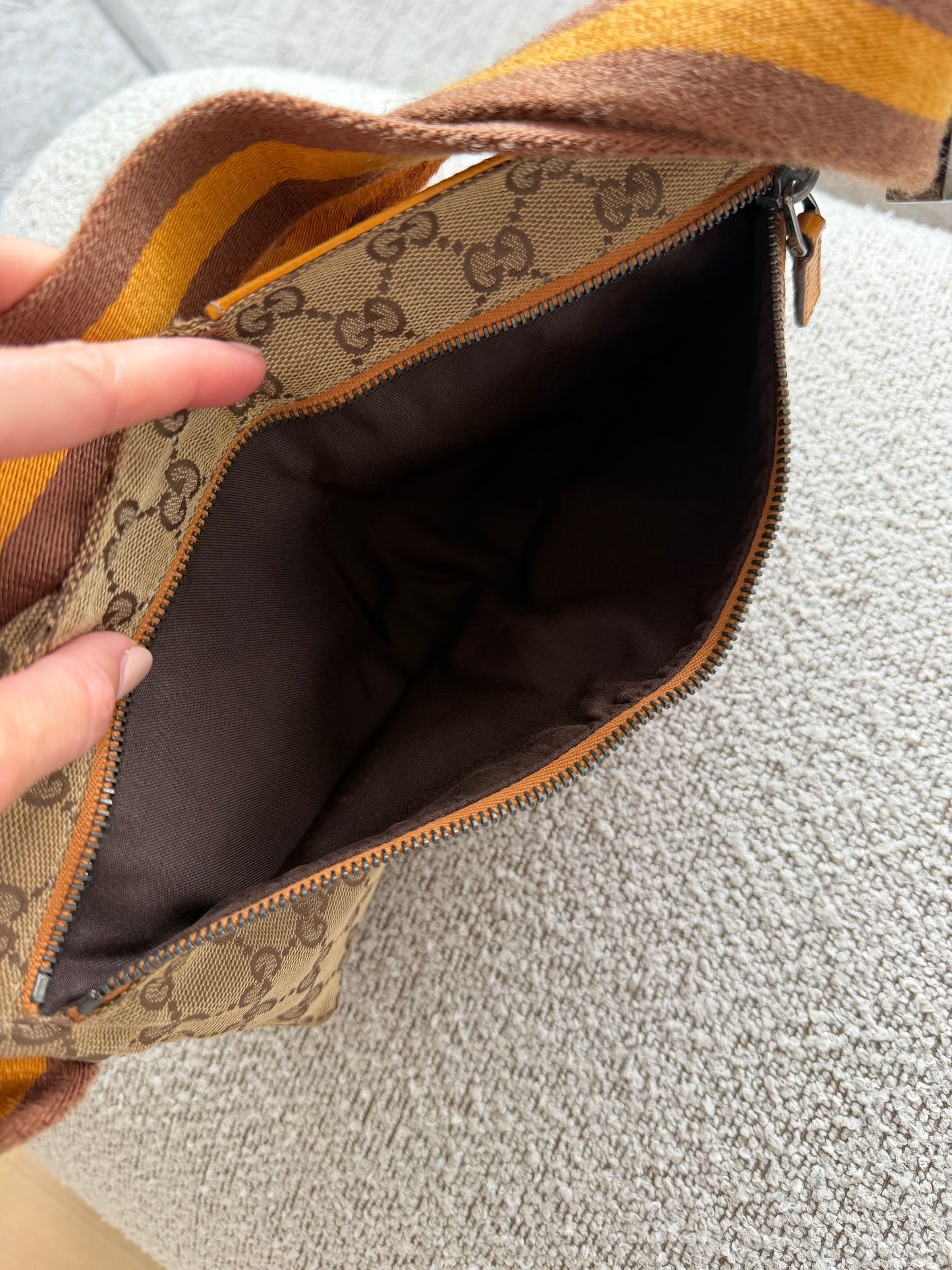 Gucci GG Canvas Belt Bag orange