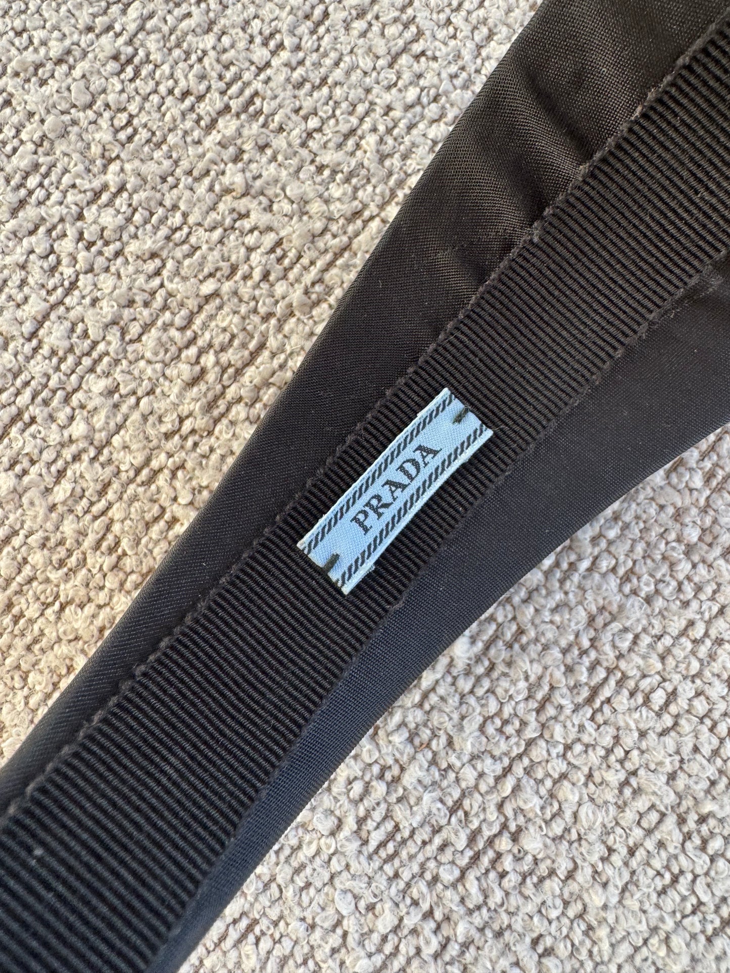 Prada Black Re-nylon Headband Hair accessories