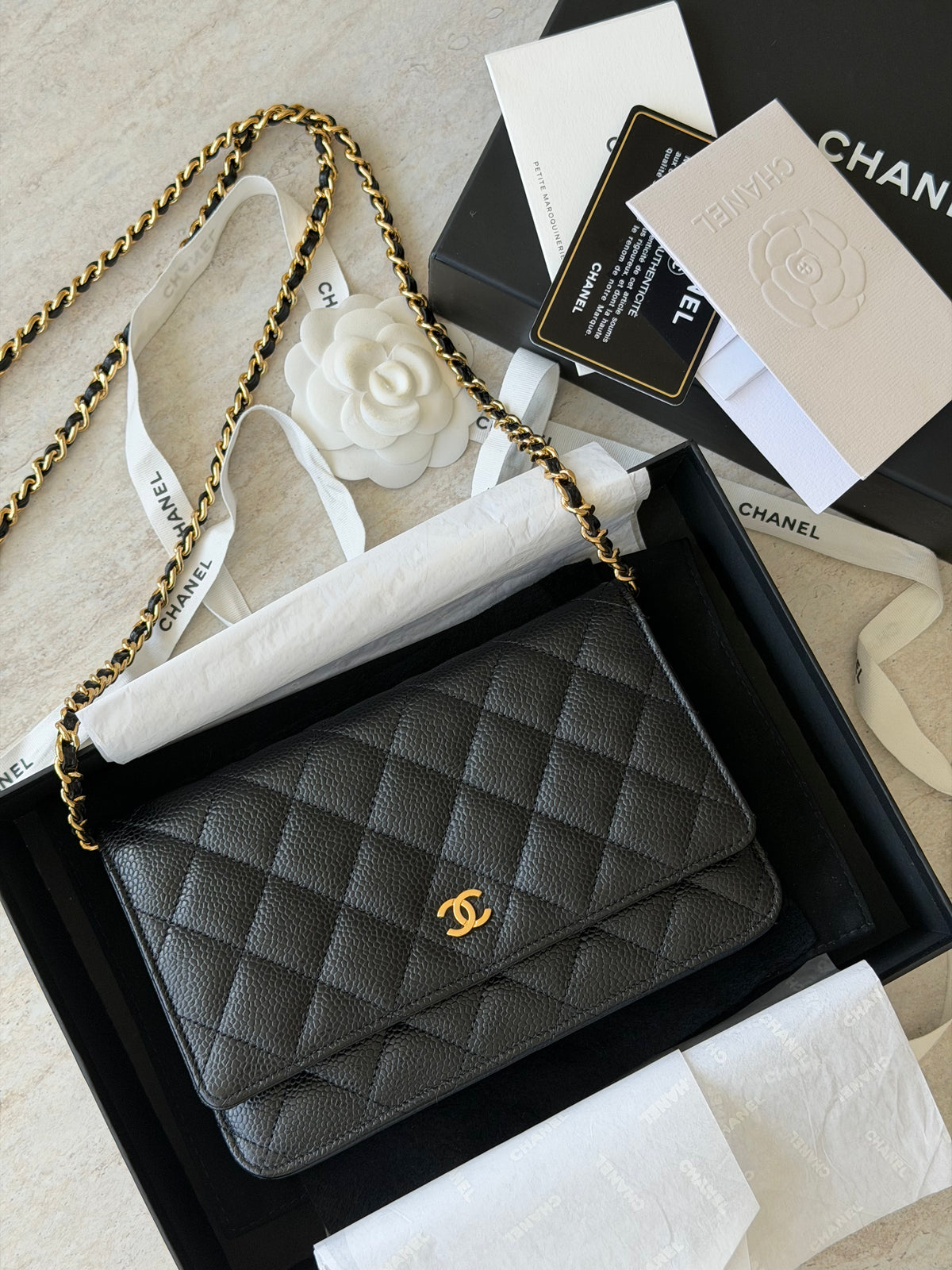Chanel Wallet on Chain (WOC) - Black Caviar
