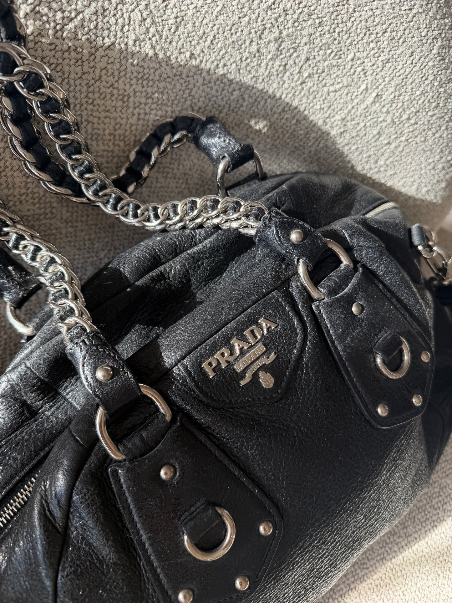 Prada Chain Leather Shoulder Bag