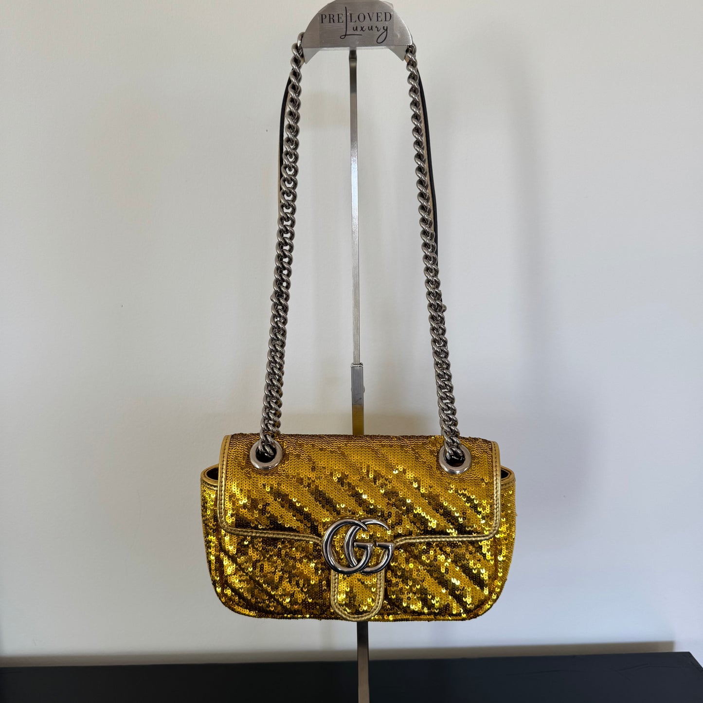Gucci Marmont gold Glitter Bag