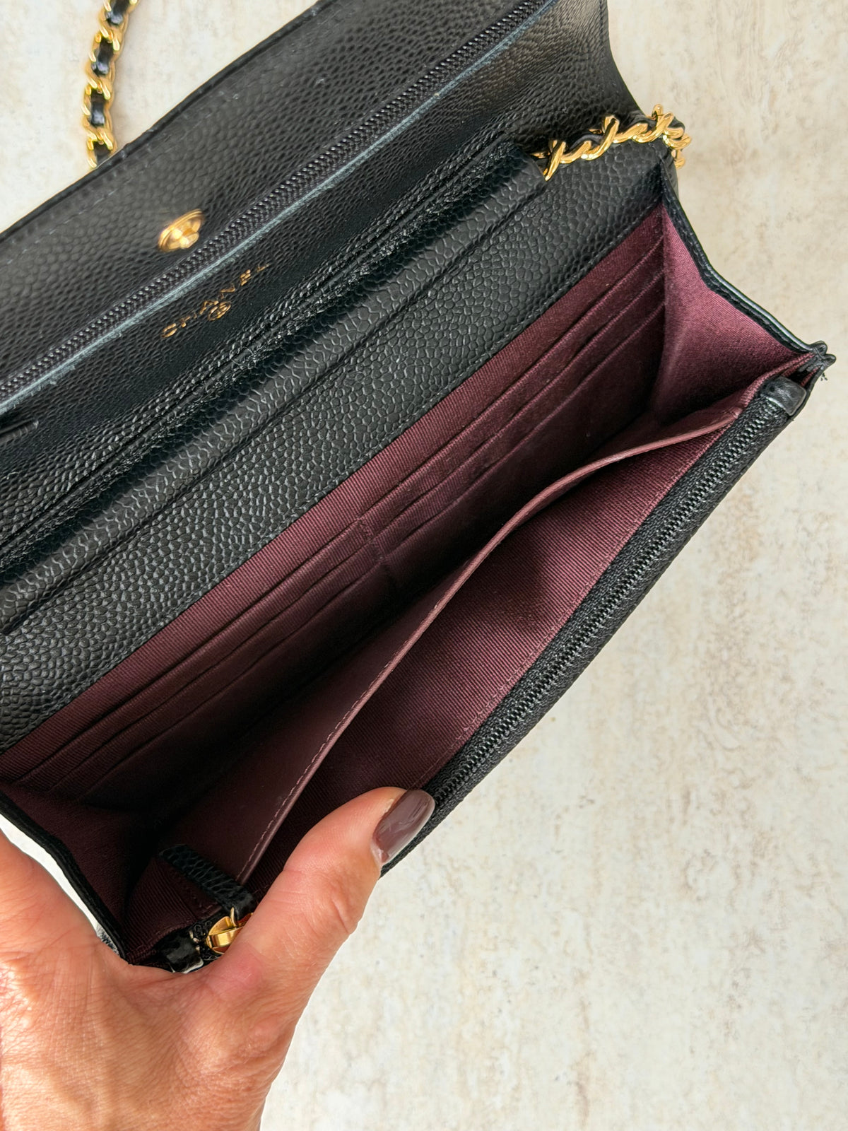 Chanel Wallet on Chain (WOC) - Black Caviar