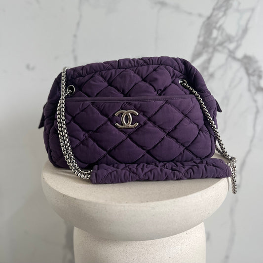 Chanel purple Nylon Bubble Shoulder Bag