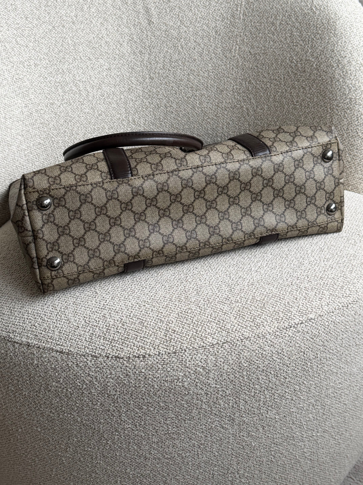 Gucci GG Supreme Joy Vertical Tote – Beige / Brown