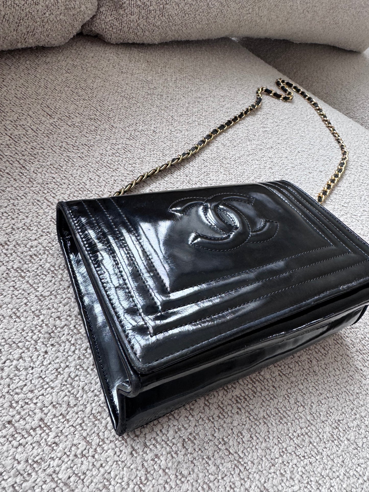 Chanel Black Patent flap bag