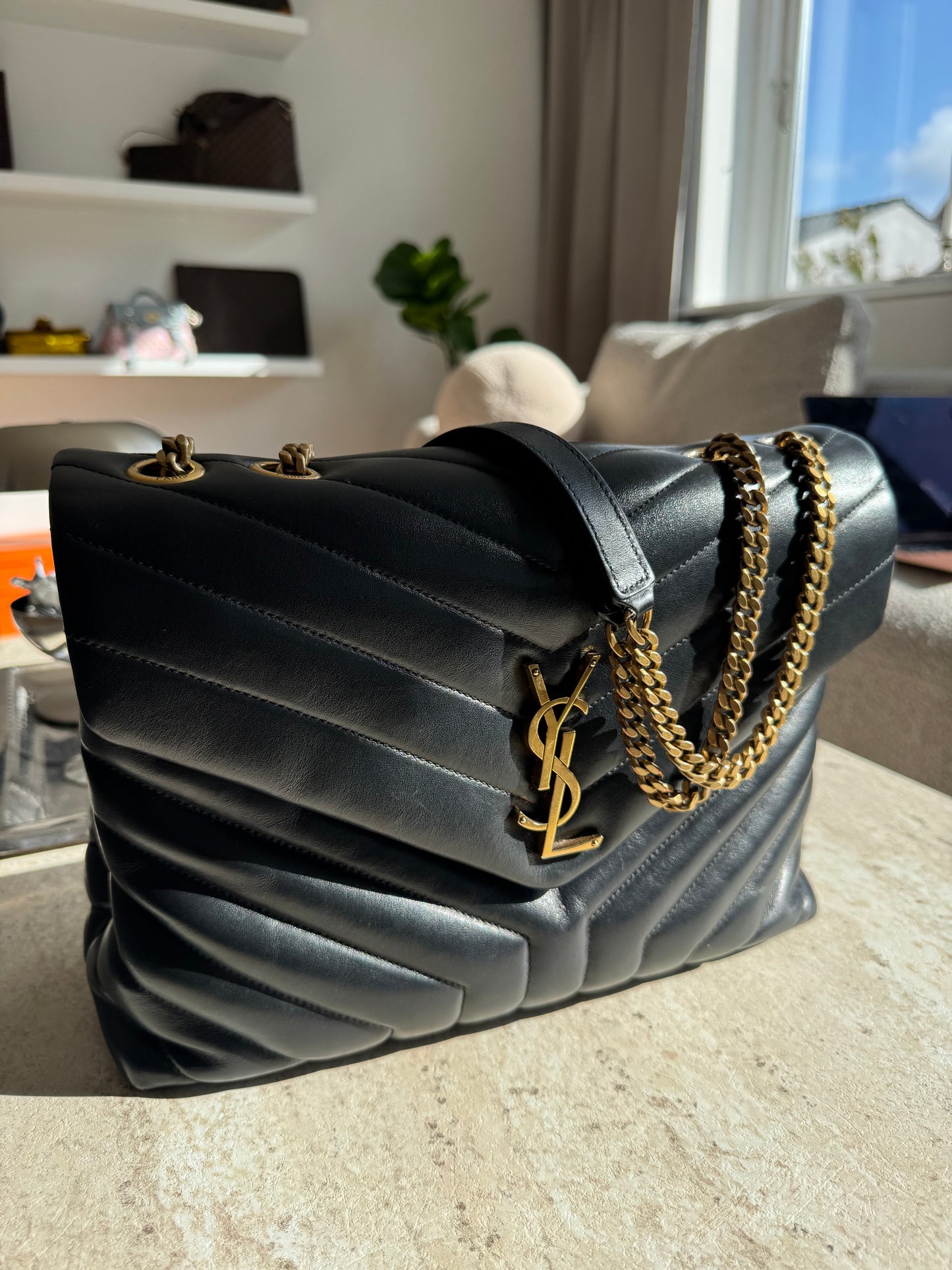 Saint Laurent YSL LouLou Medium Black Bag