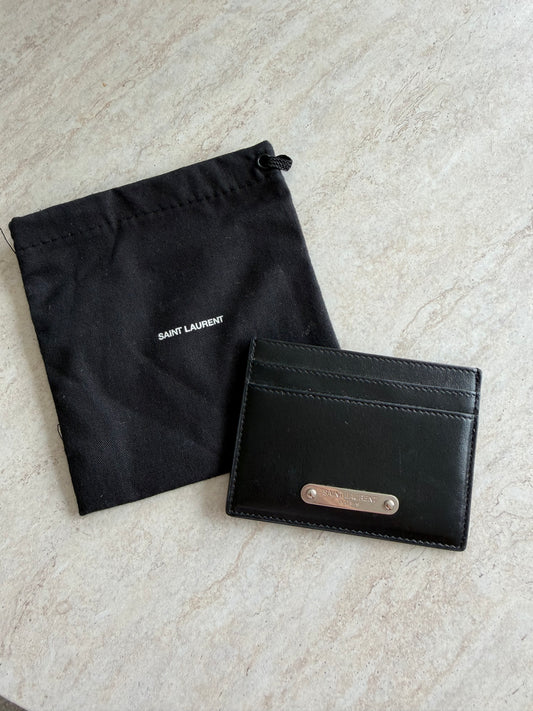 Saint Laurent Kortholder – Sort læder