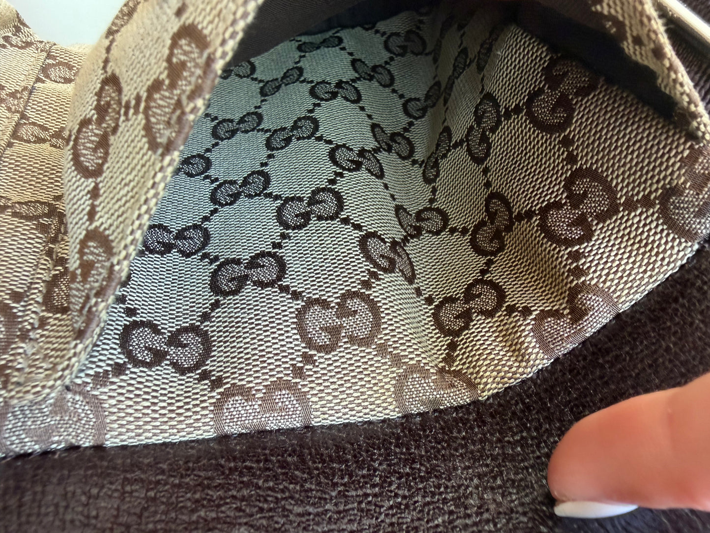 Gucci GG Brown canvas belt bag