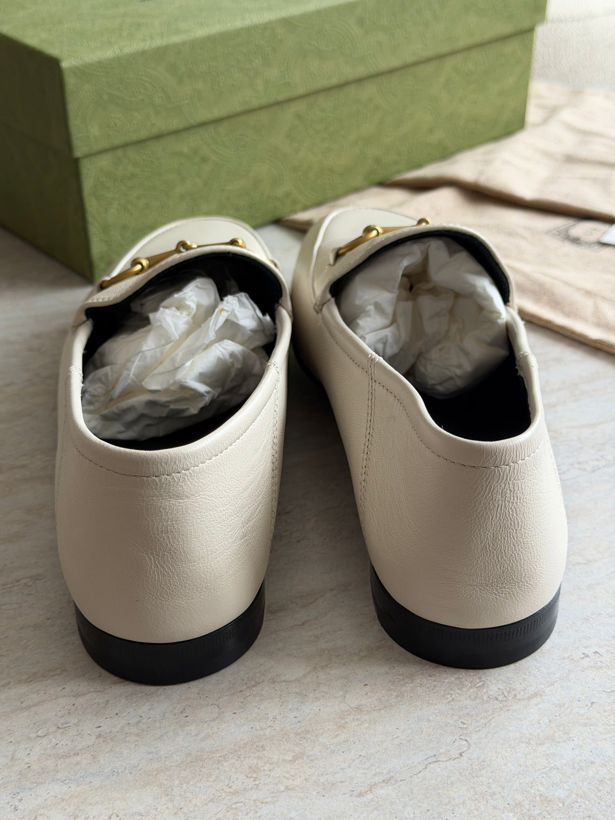 Gucci Leather Loafers – Råhvid / Creme - 40