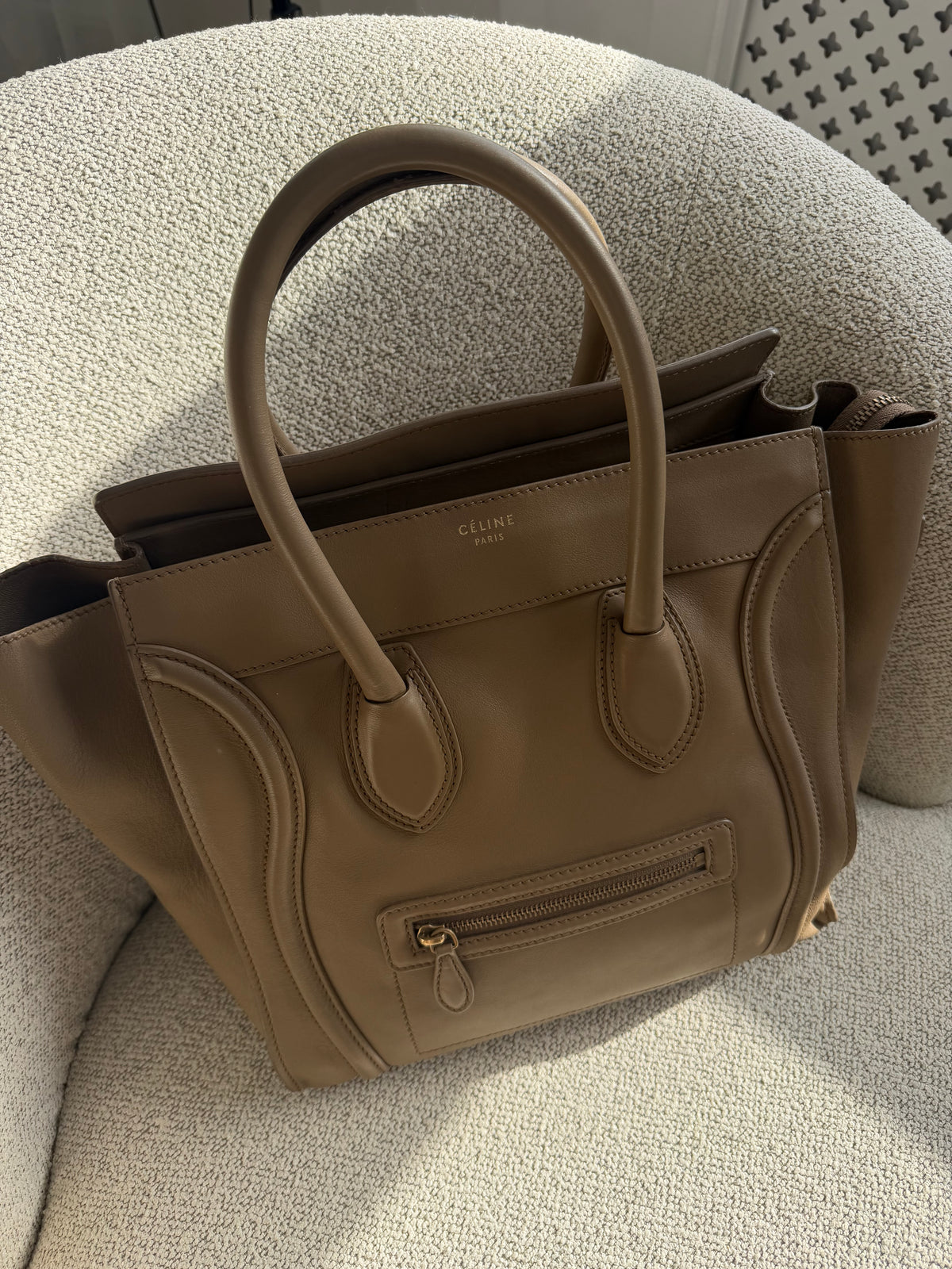 Celine Mini Luggage – Camel / Beige
