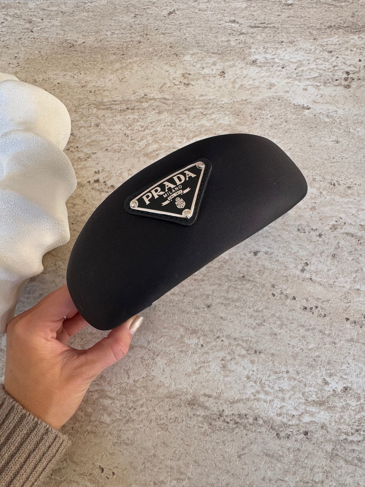 Prada Black Re-nylon Headband Hair accessories