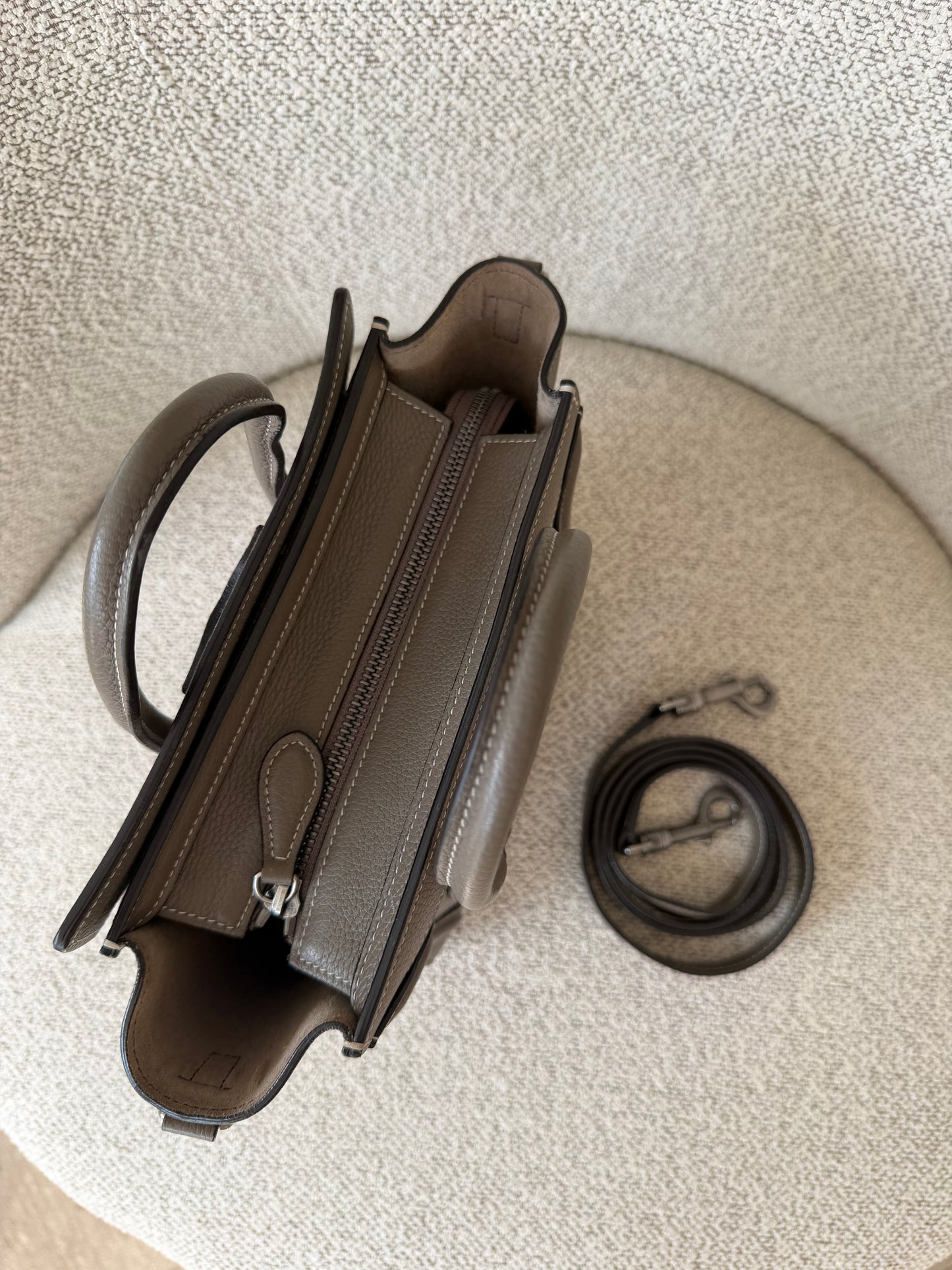 Celine Nano Luggage – Taupe