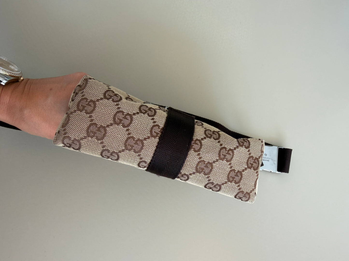 Gucci GG brown Canvas Belt Bag