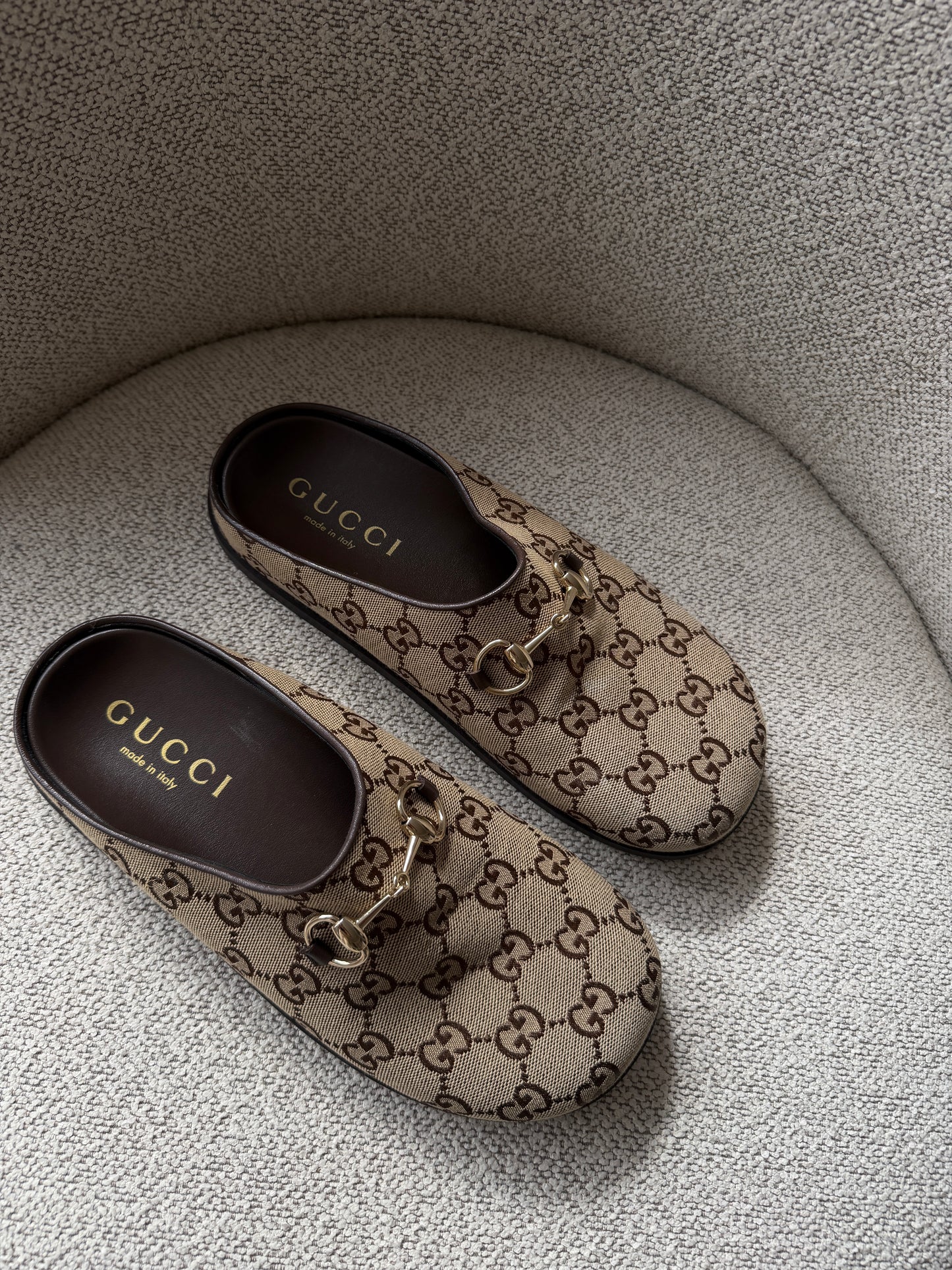 Gucci GG Canvas Horsebit Mules